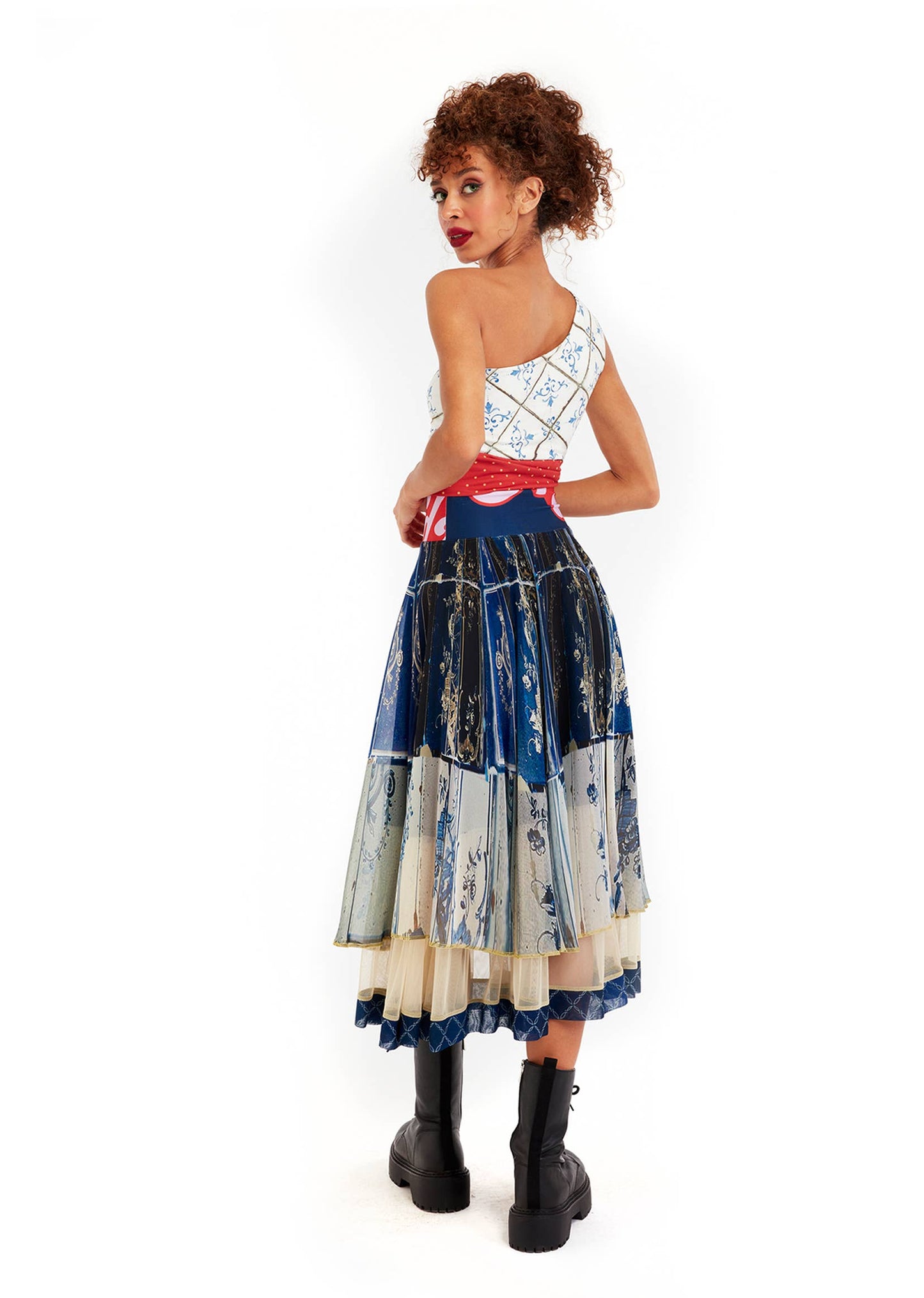 Skirt Chiffon - Ocean Washed Tiles