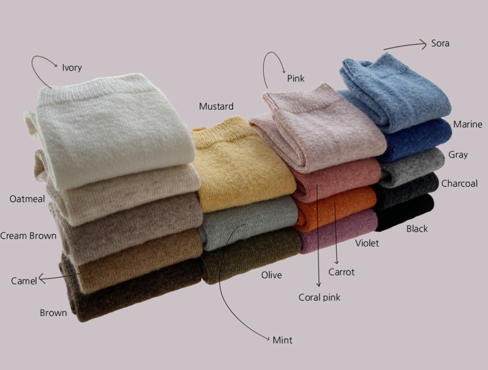 Cashmere Wool Crew Socks