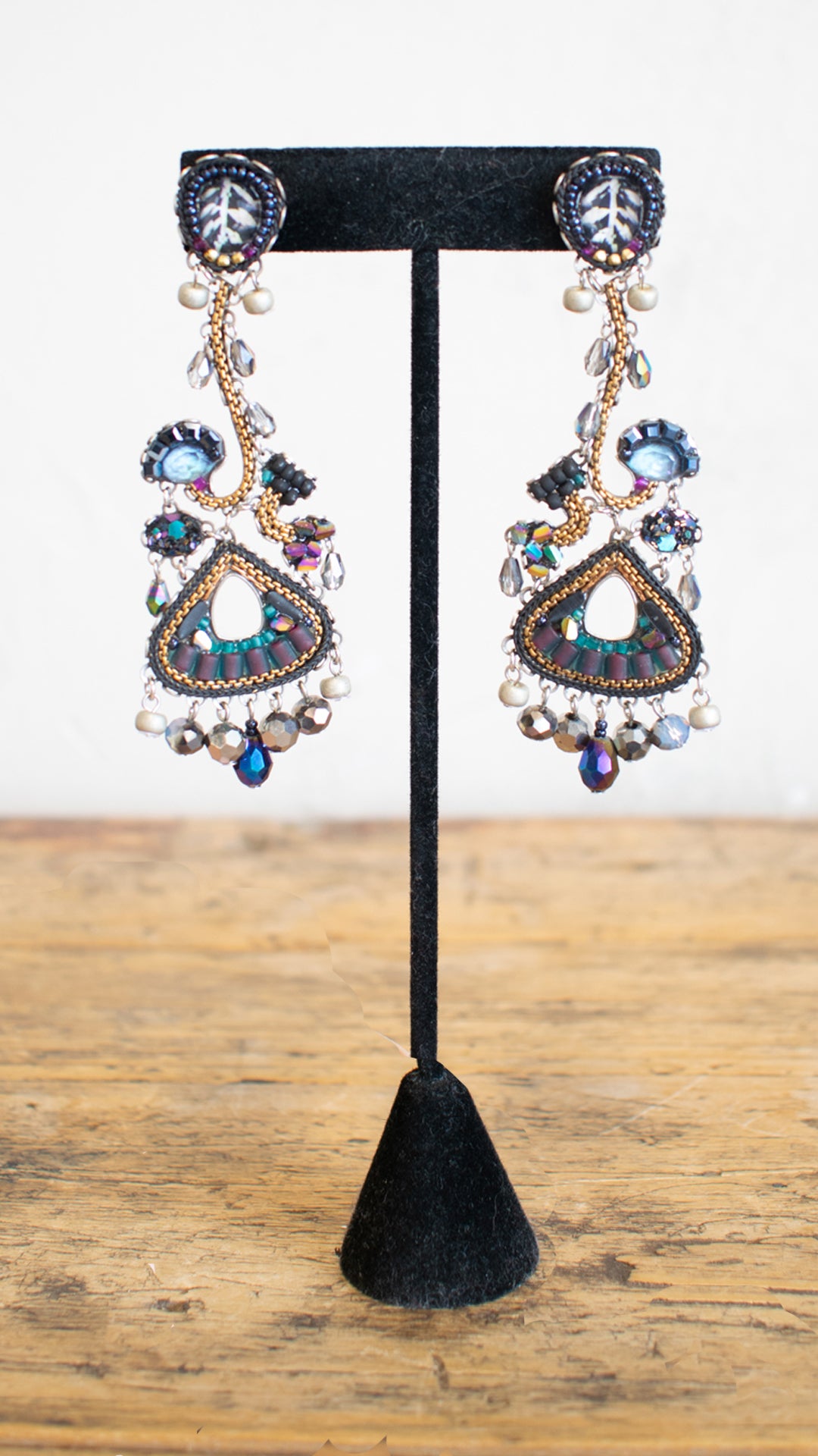 Long Obsidian Earrings