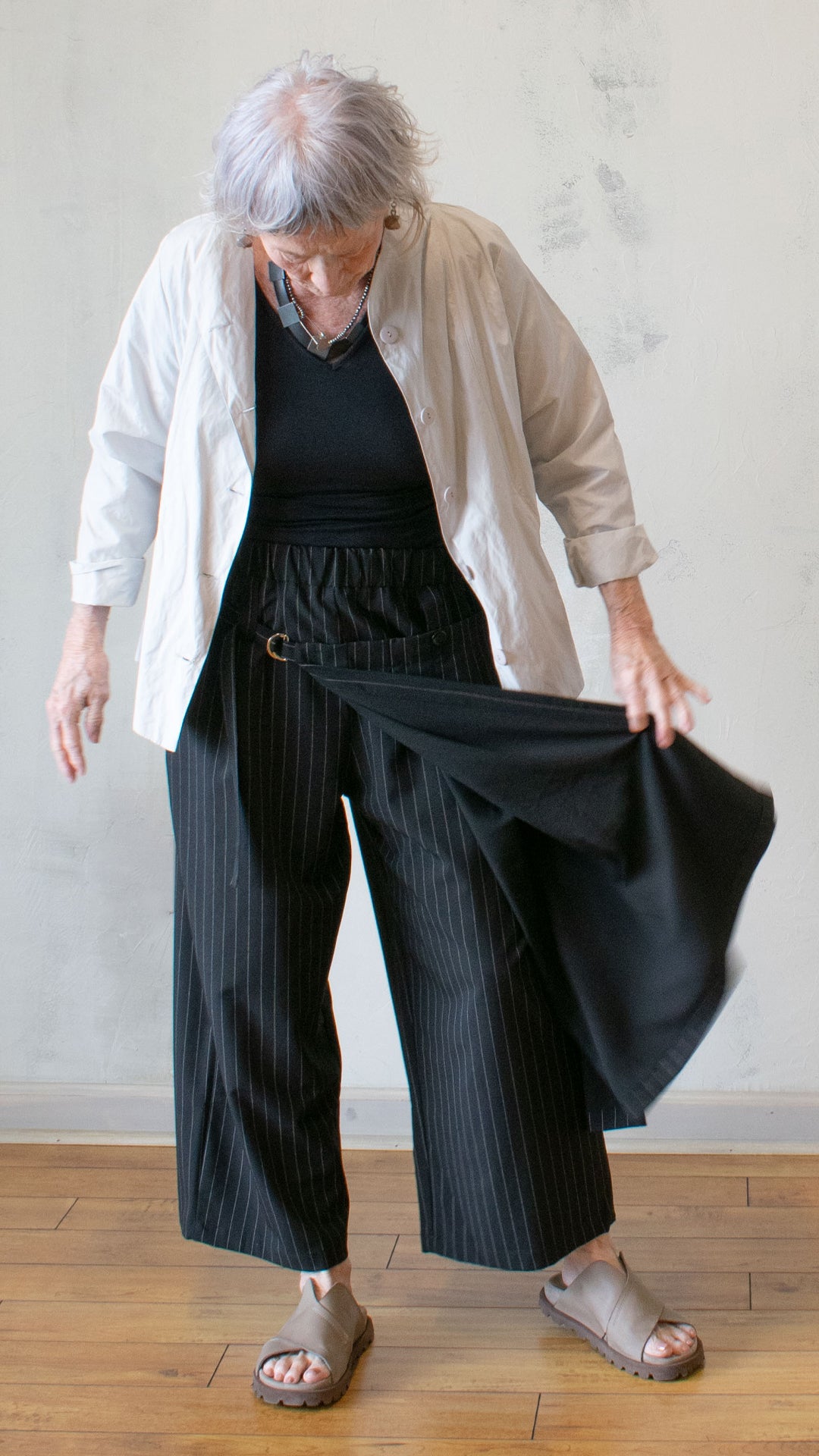 Apron Pinstripe Pant