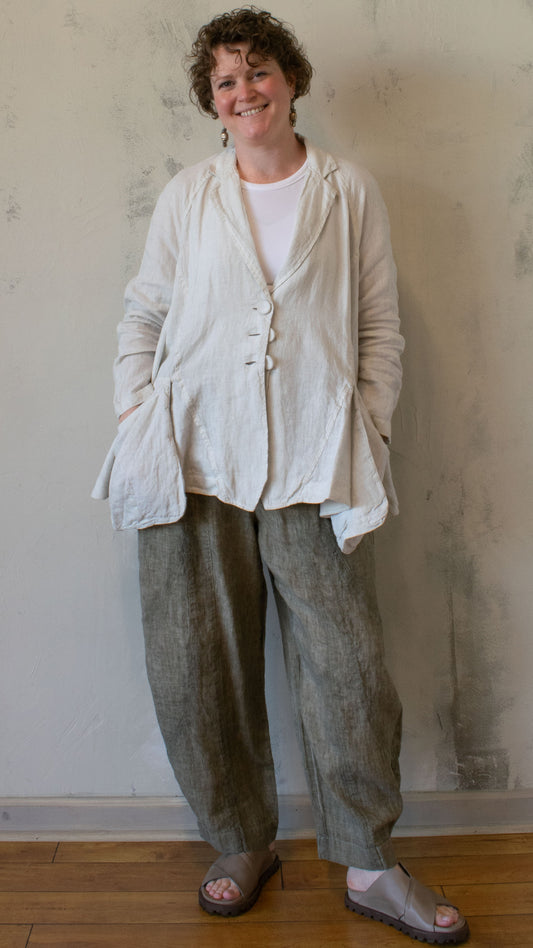 Cream Dolman Linen Jacket