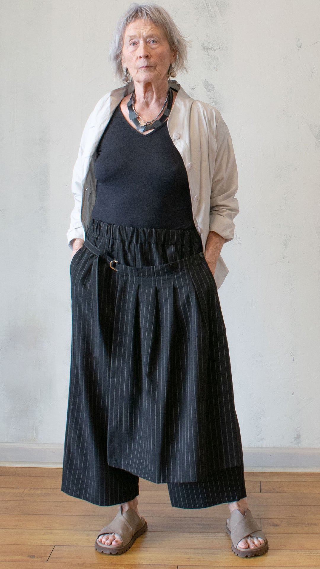 Apron Pinstripe Pant
