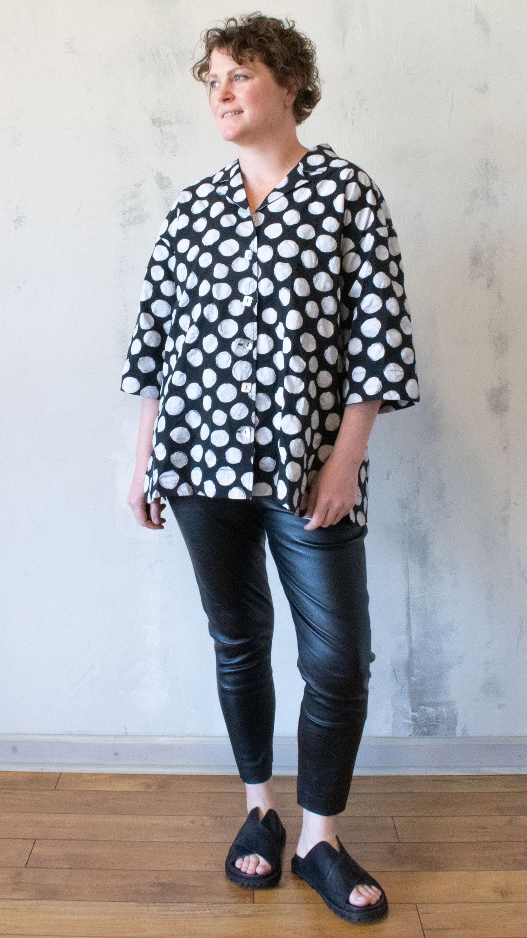 Polka Dot Button Up