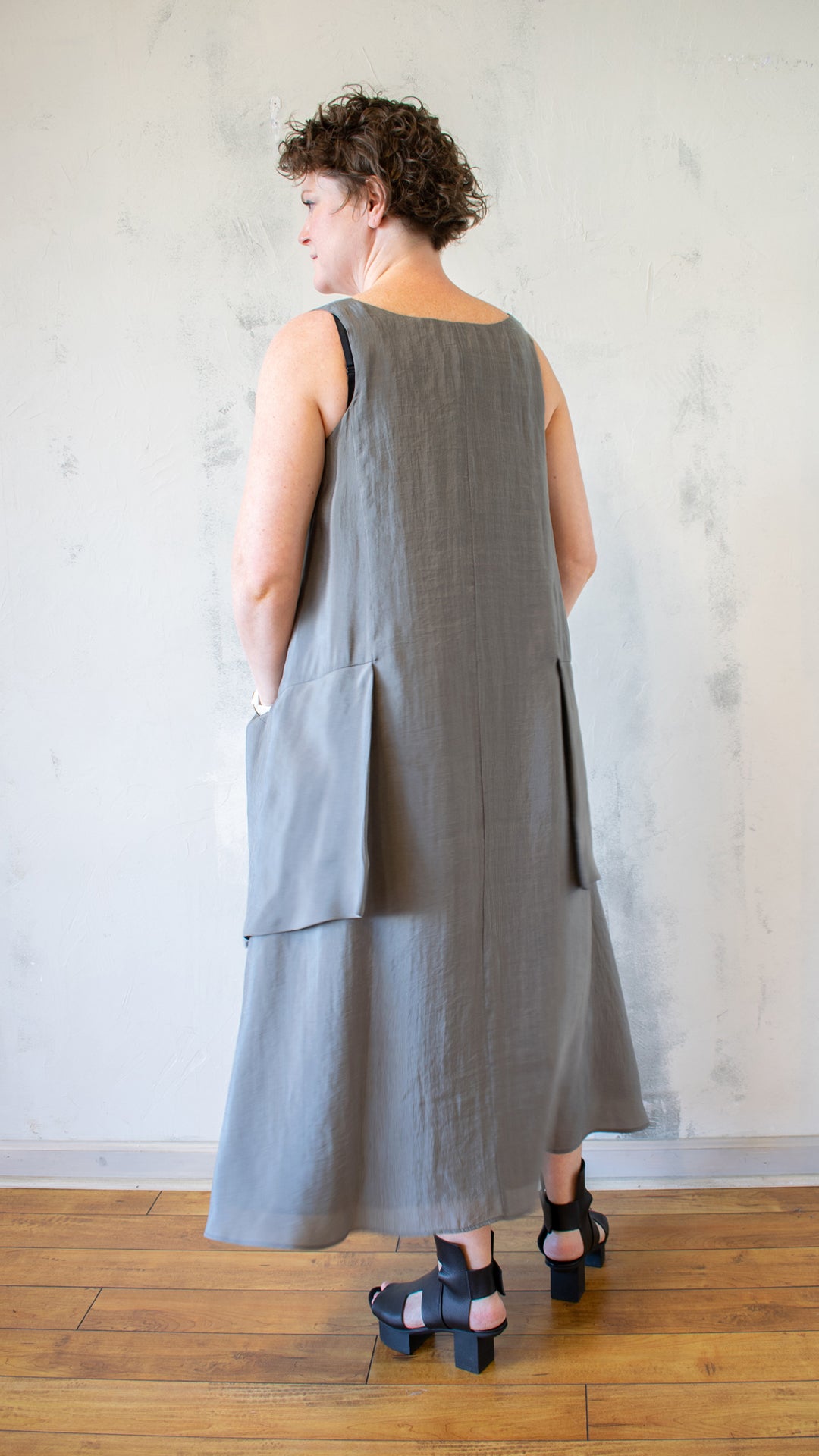 Patch Pocket Dress with Necklace