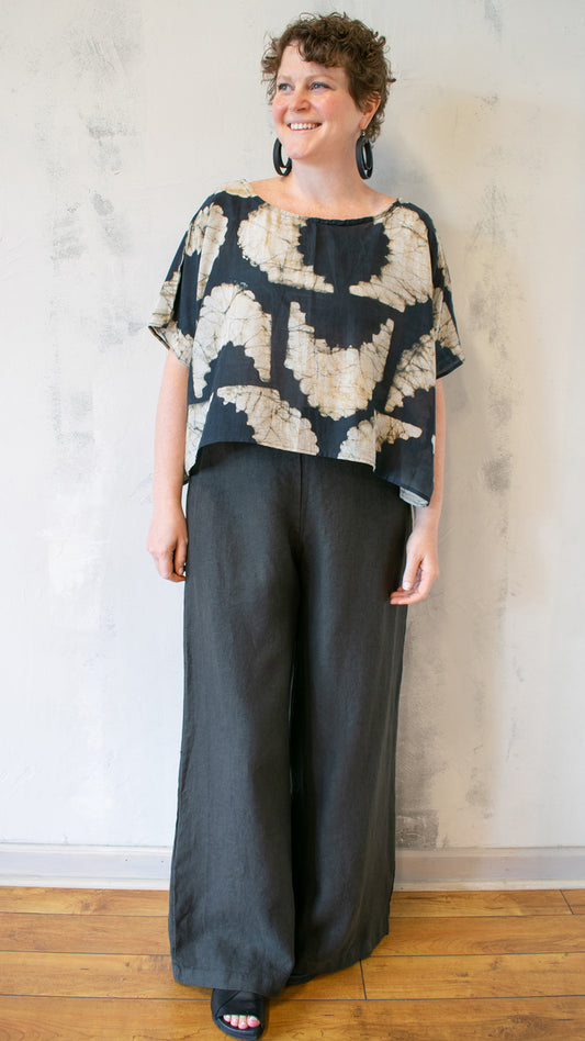 Block Print in Aztec Fan