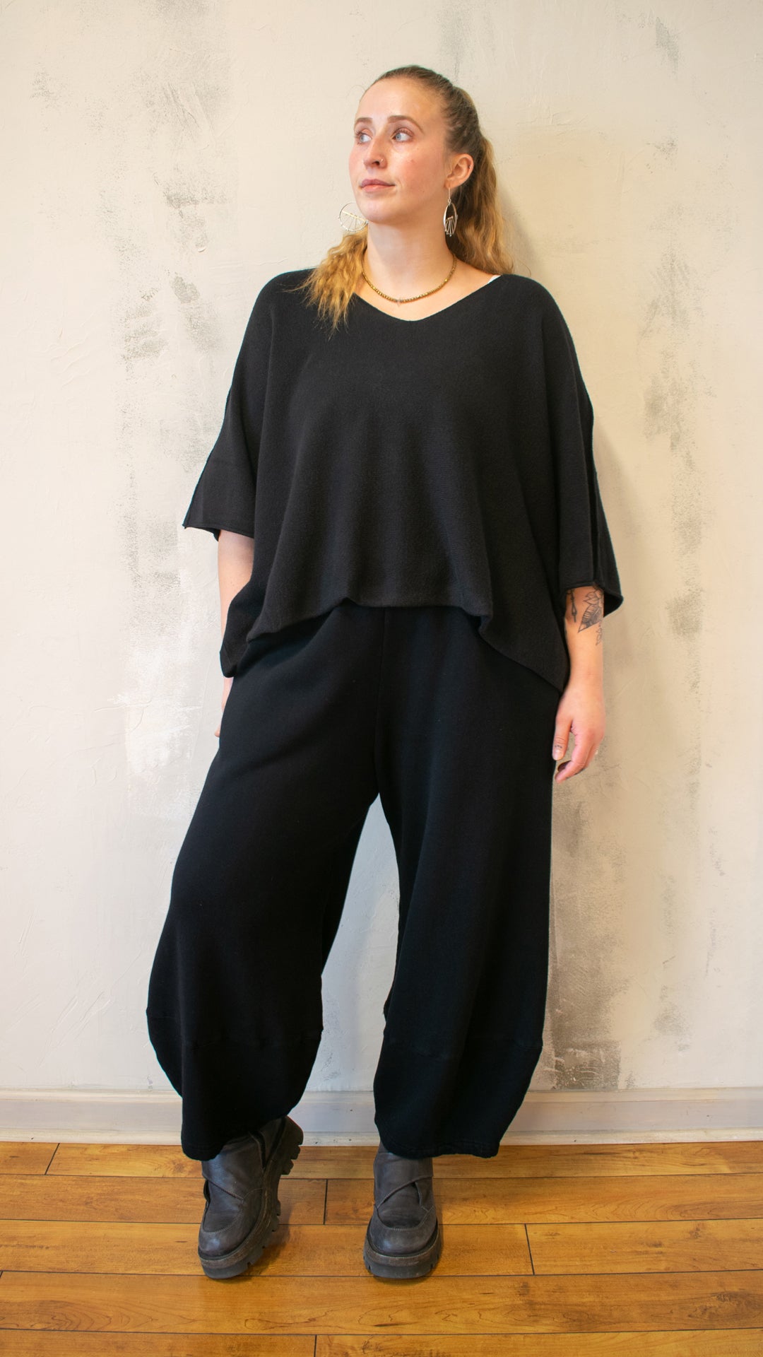 Boxy V-Neck Sweater (Multiple Colors)