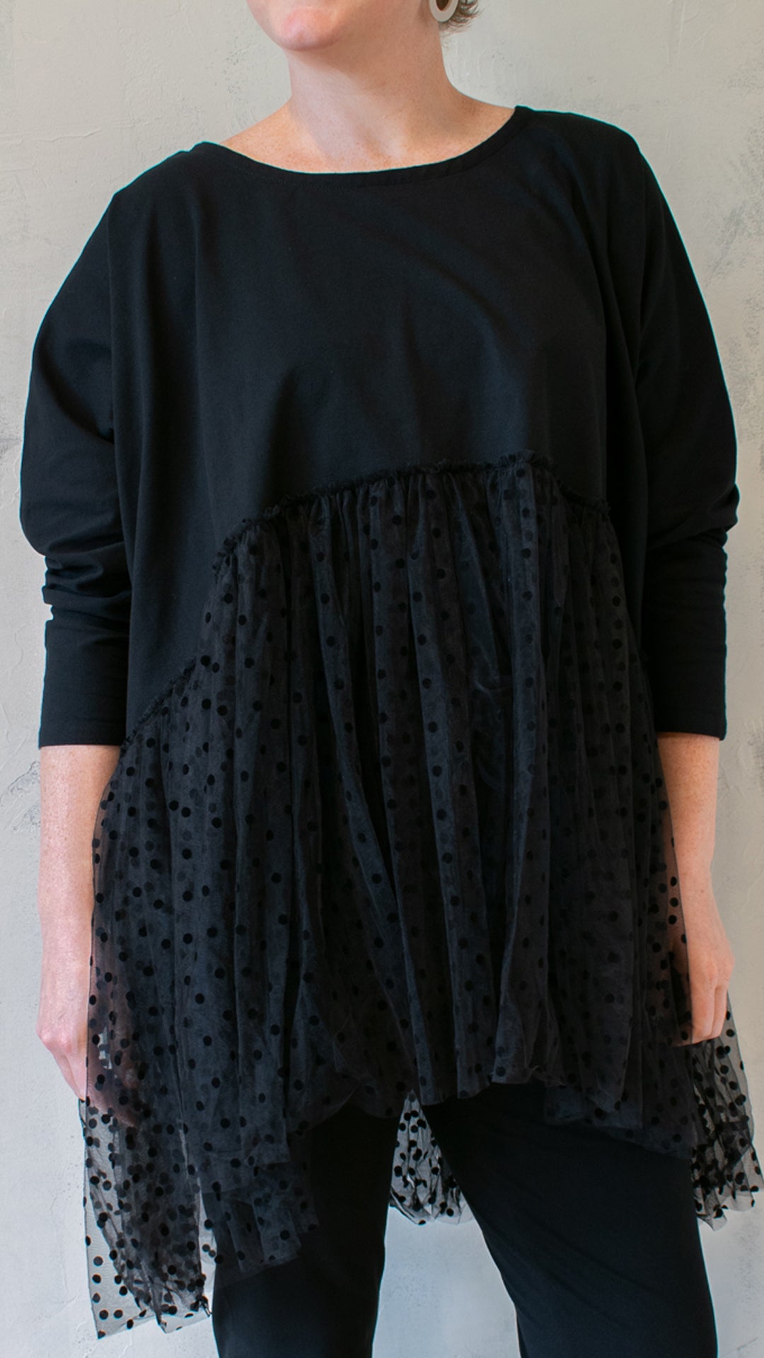 Polka Dot Peplum Top