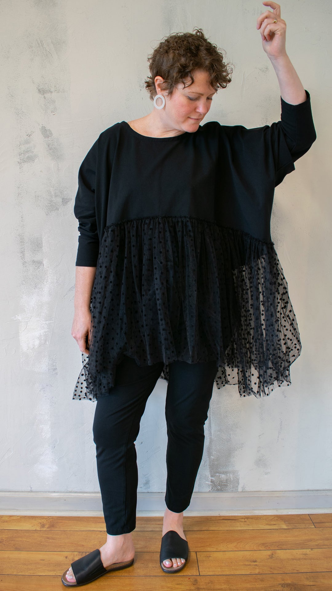 Polka Dot Peplum Top