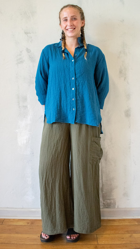 Crop Easy Shirt (Multiple Colors)