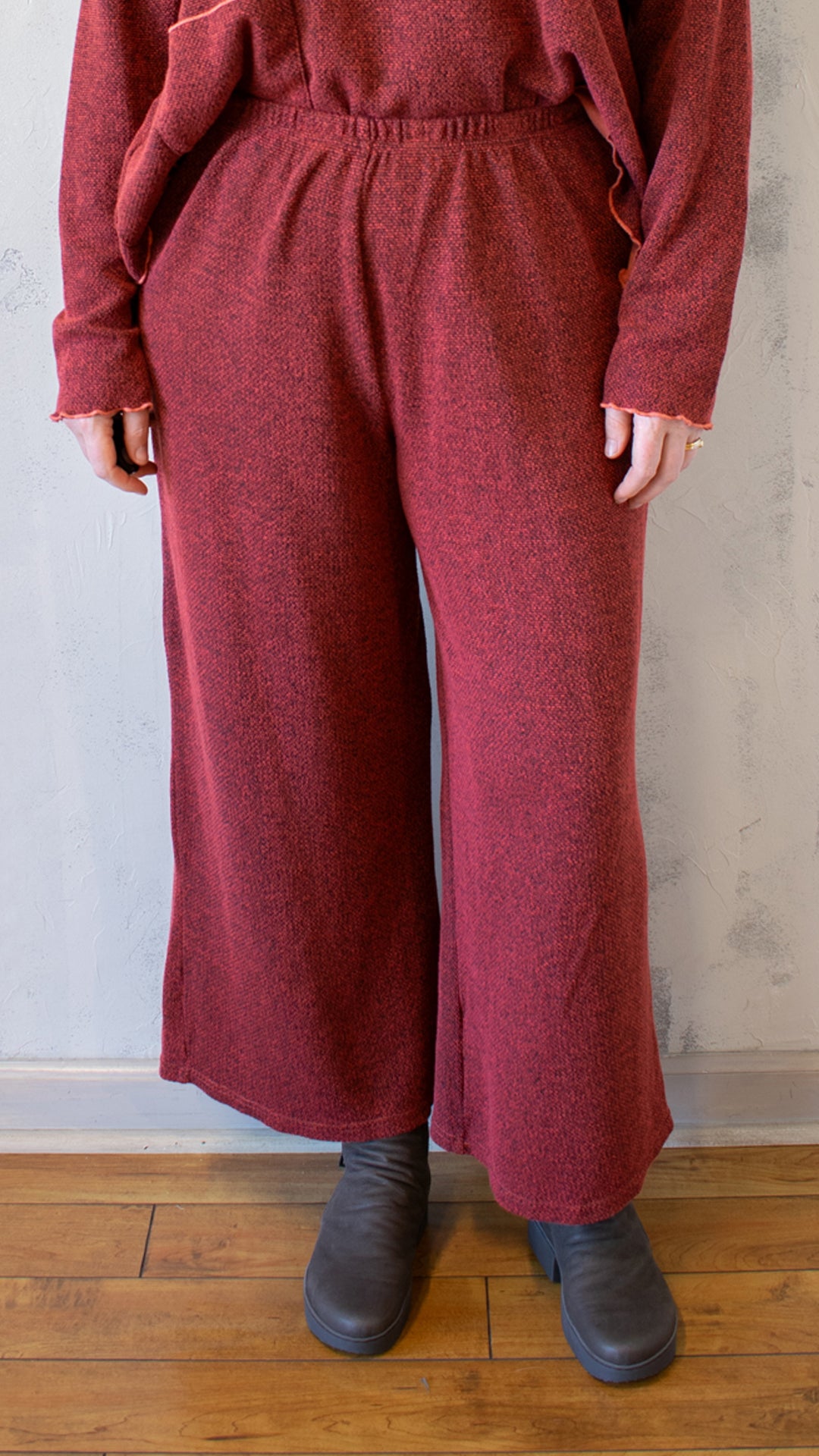 Cropped Pant - Marled Sweater Knit
