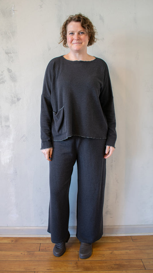 Oversize Pocket Pullover - Marled Sweater Knit