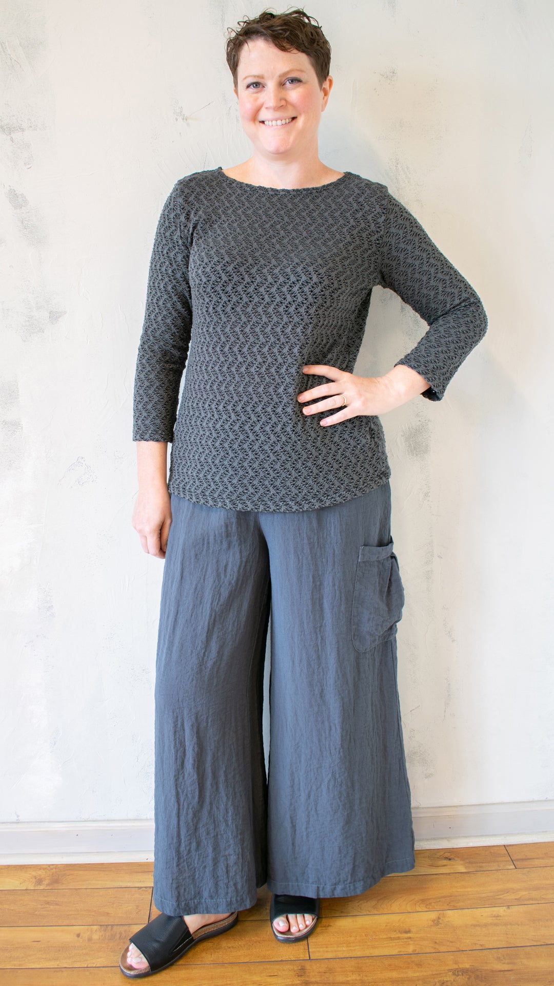 Crochet Boatneck Tee (Multiple Colors)
