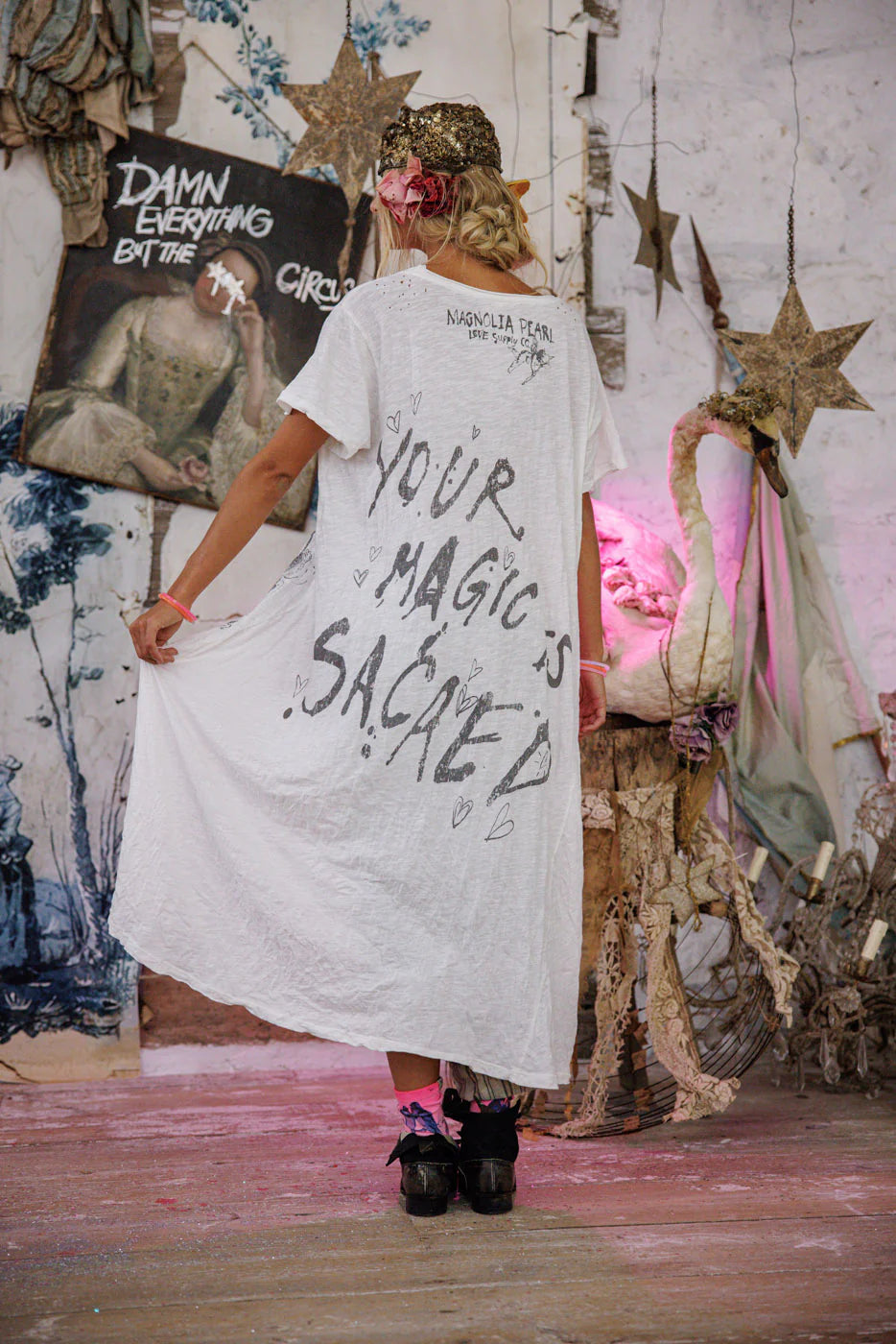 Your Magic is Sacred T Dress in True