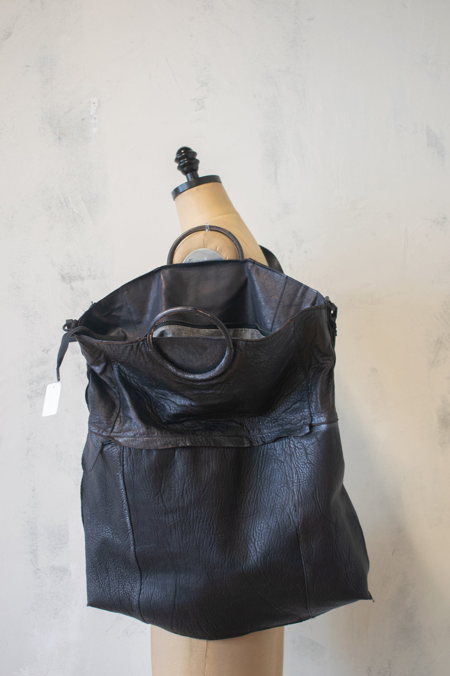 Black Leather Hobo Bag