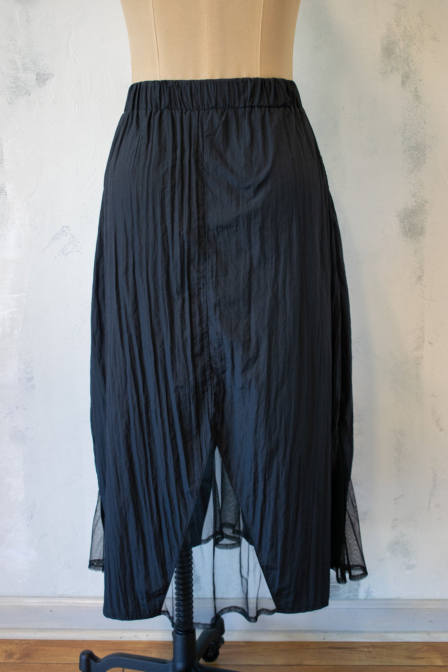 Kozan; Black Skirt with Mesh
