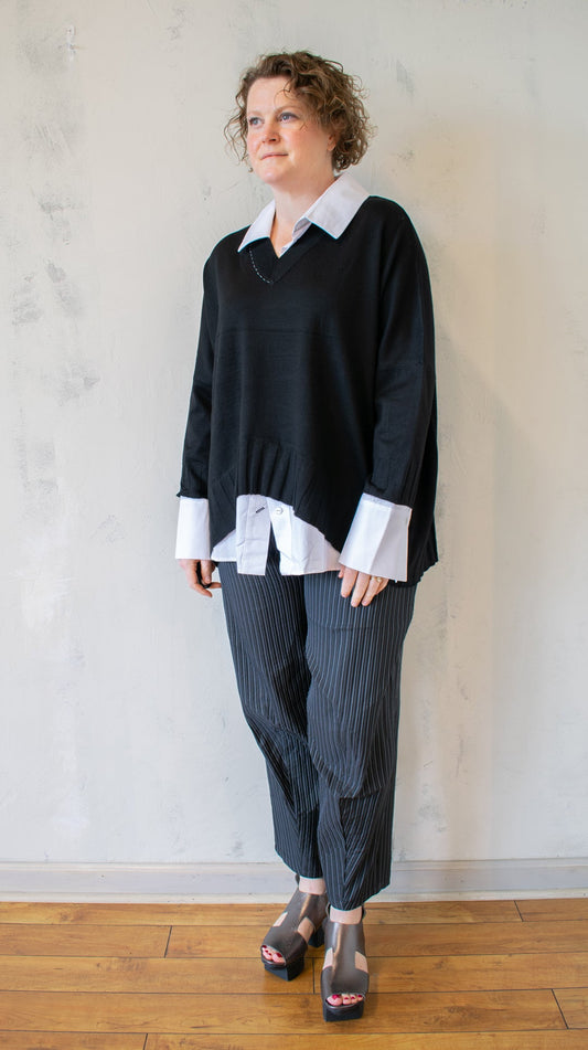 Layered V-Neck Sweater