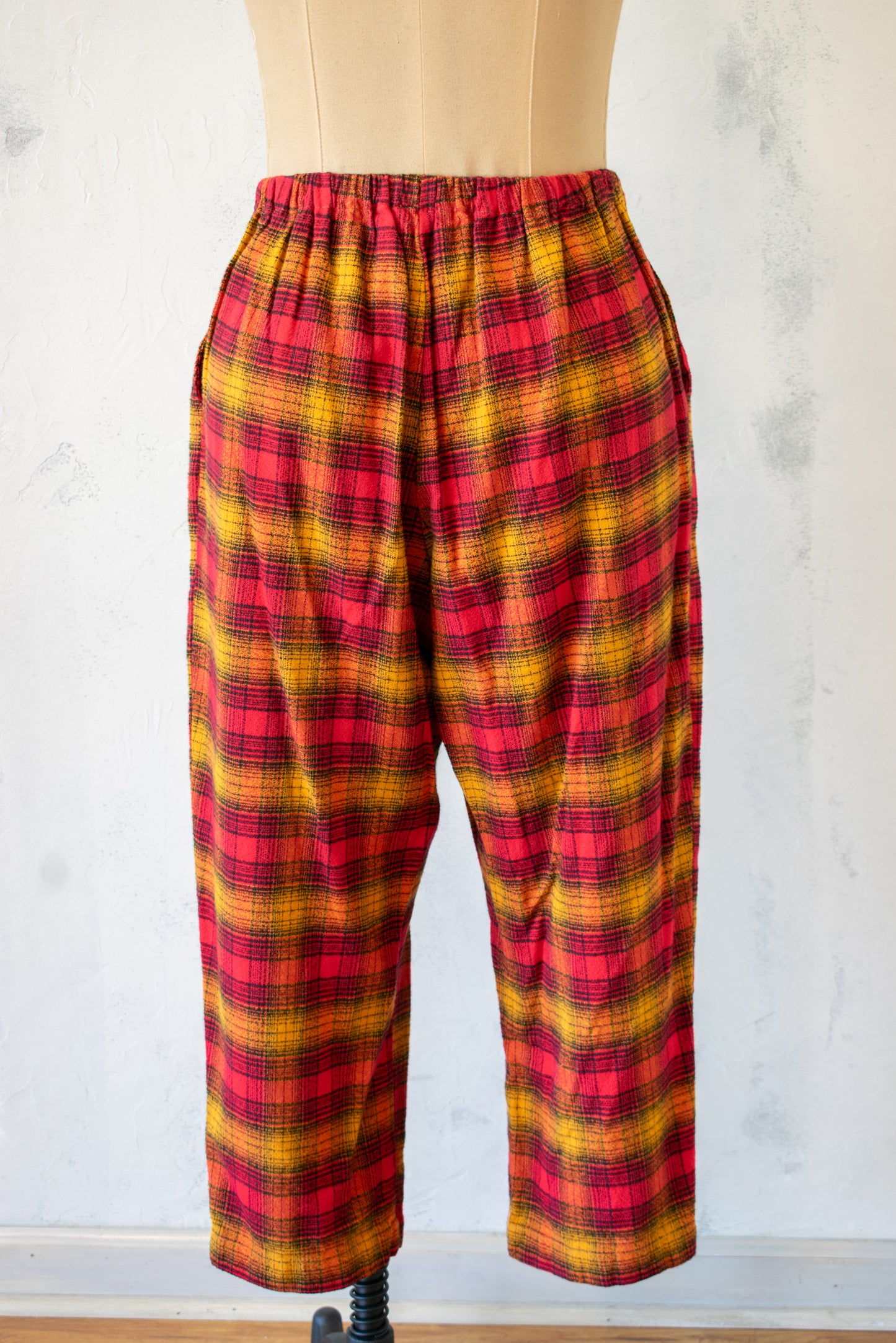 Krista Larson Pink and Yellow Plaid Ohm Pant