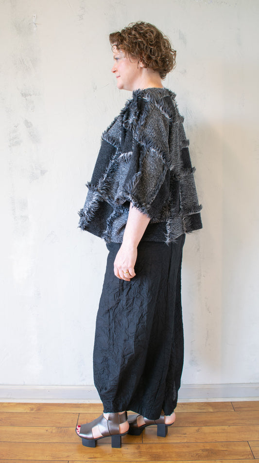 Fringe Jacquard Topper