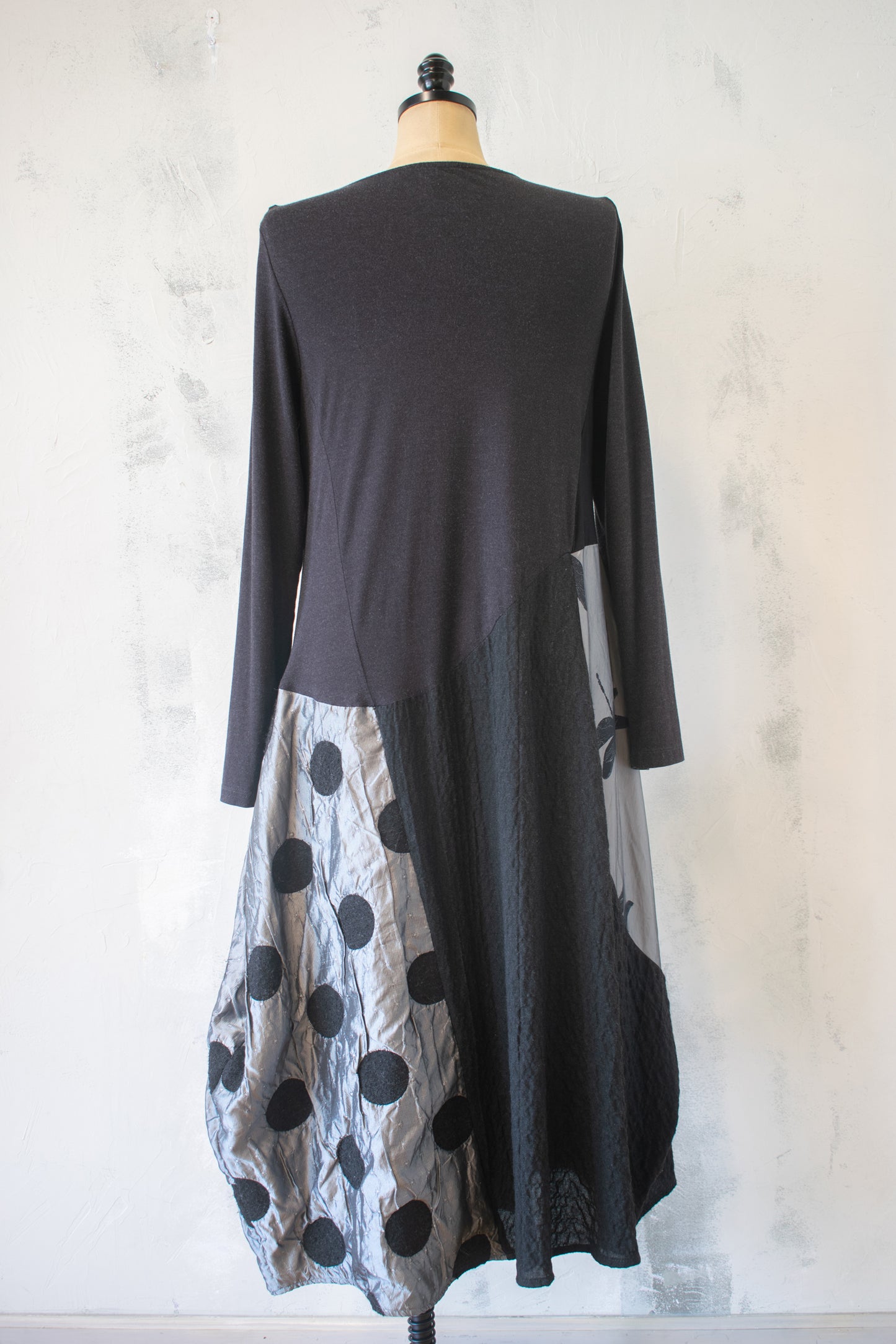 Alembika; Silver and Grey Patchwork Dress