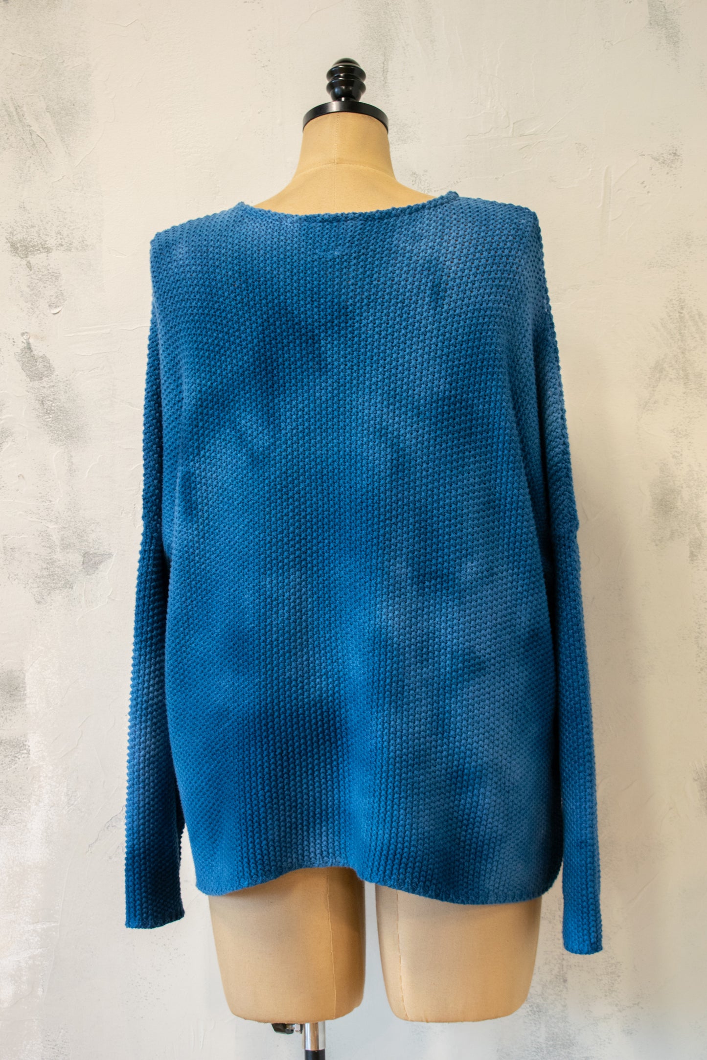 Heyne Bogut; Hand Dyed Seed Stitch Relaxed Cotton Sweater