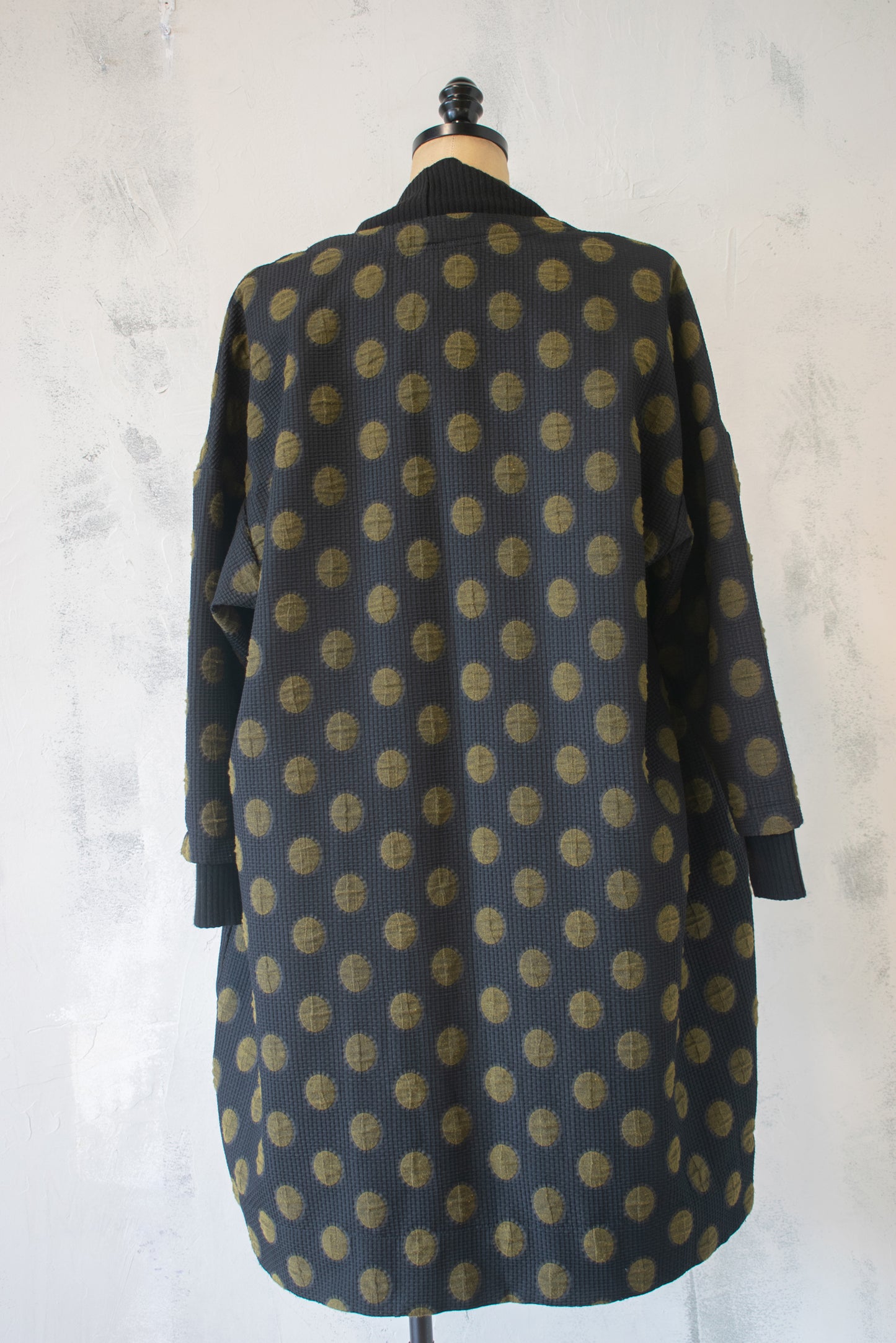 Gershon Bram; Olive and Black Cardigan