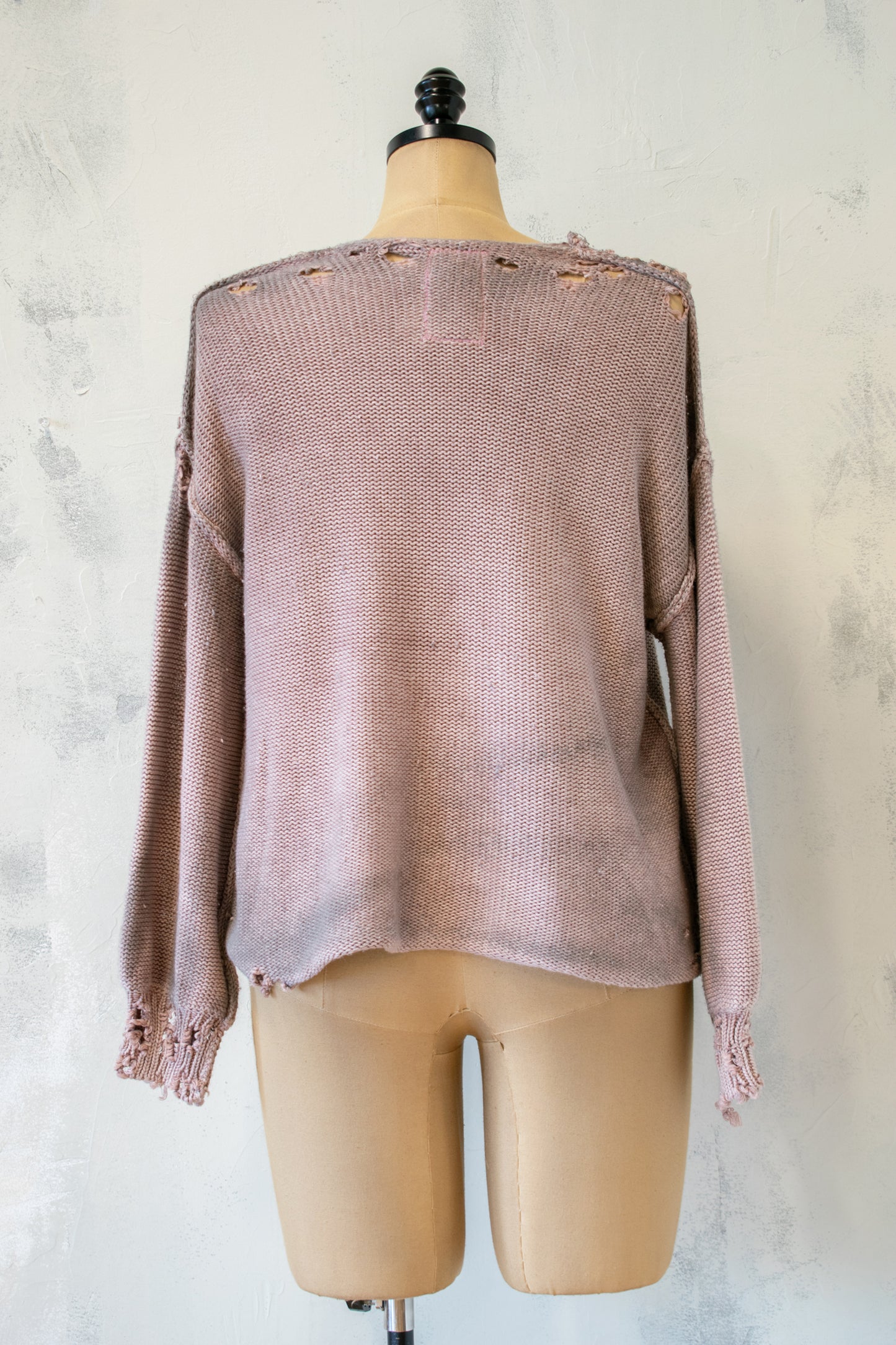 Roots and Wings; Distressed Star Sweater