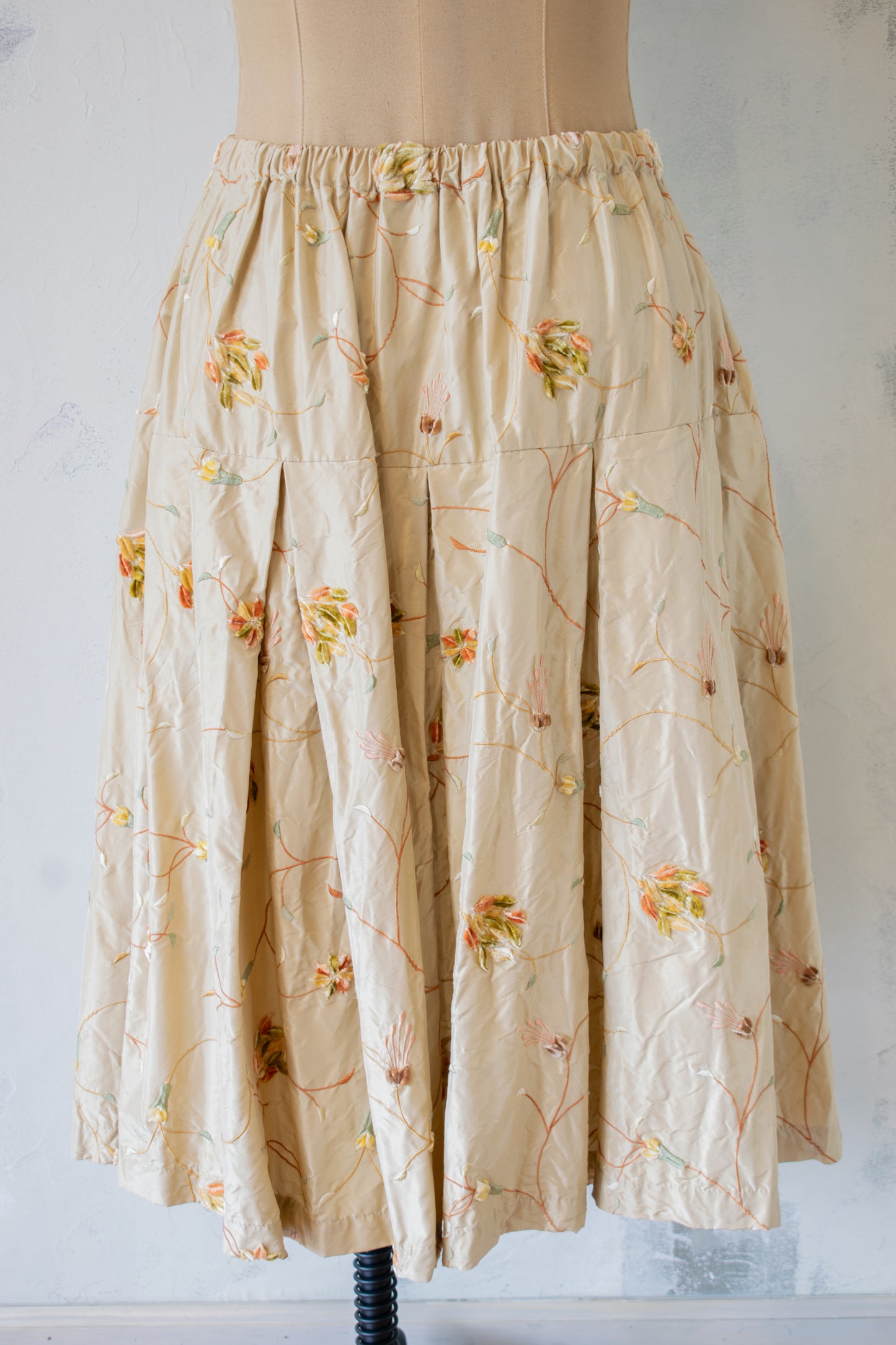 Krista Larson; Pleated Skirt in Exquisite Silk