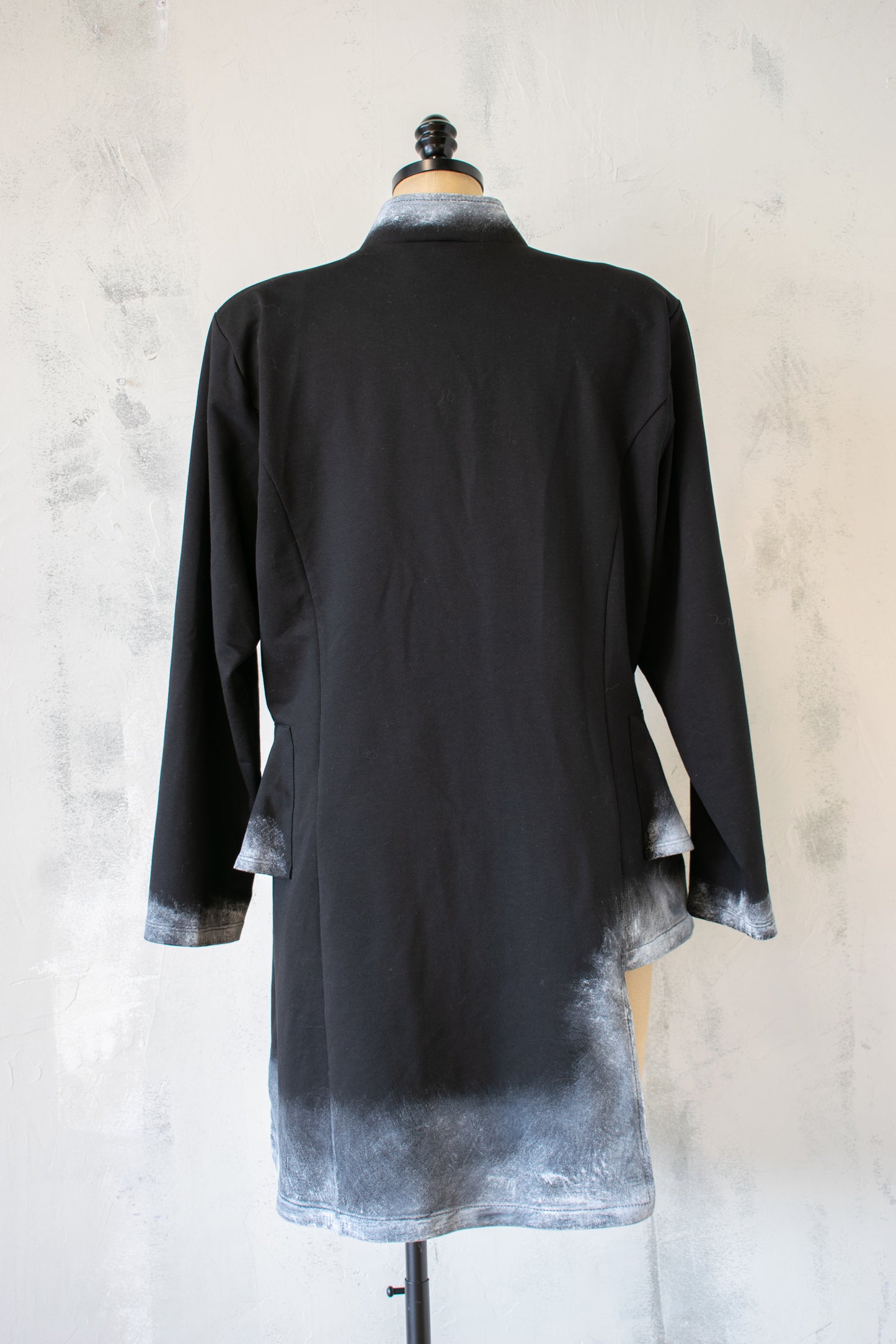 Kaziuki; Hand Painted Jacket with Asymmetric Hem