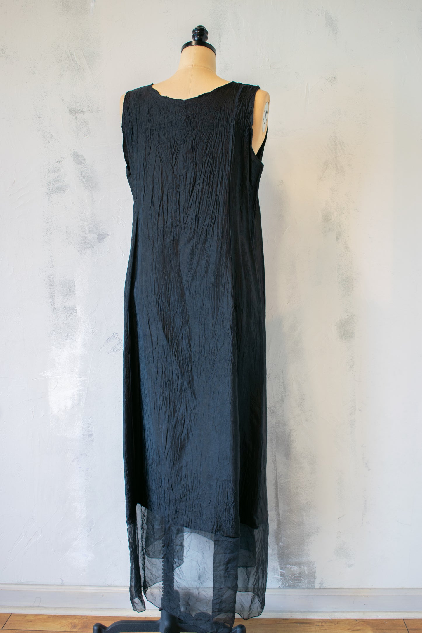 Black Crinkle Dress