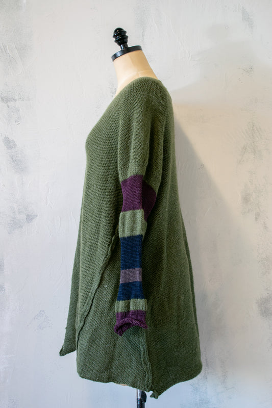 Paper Temples; Green Knit Sweater