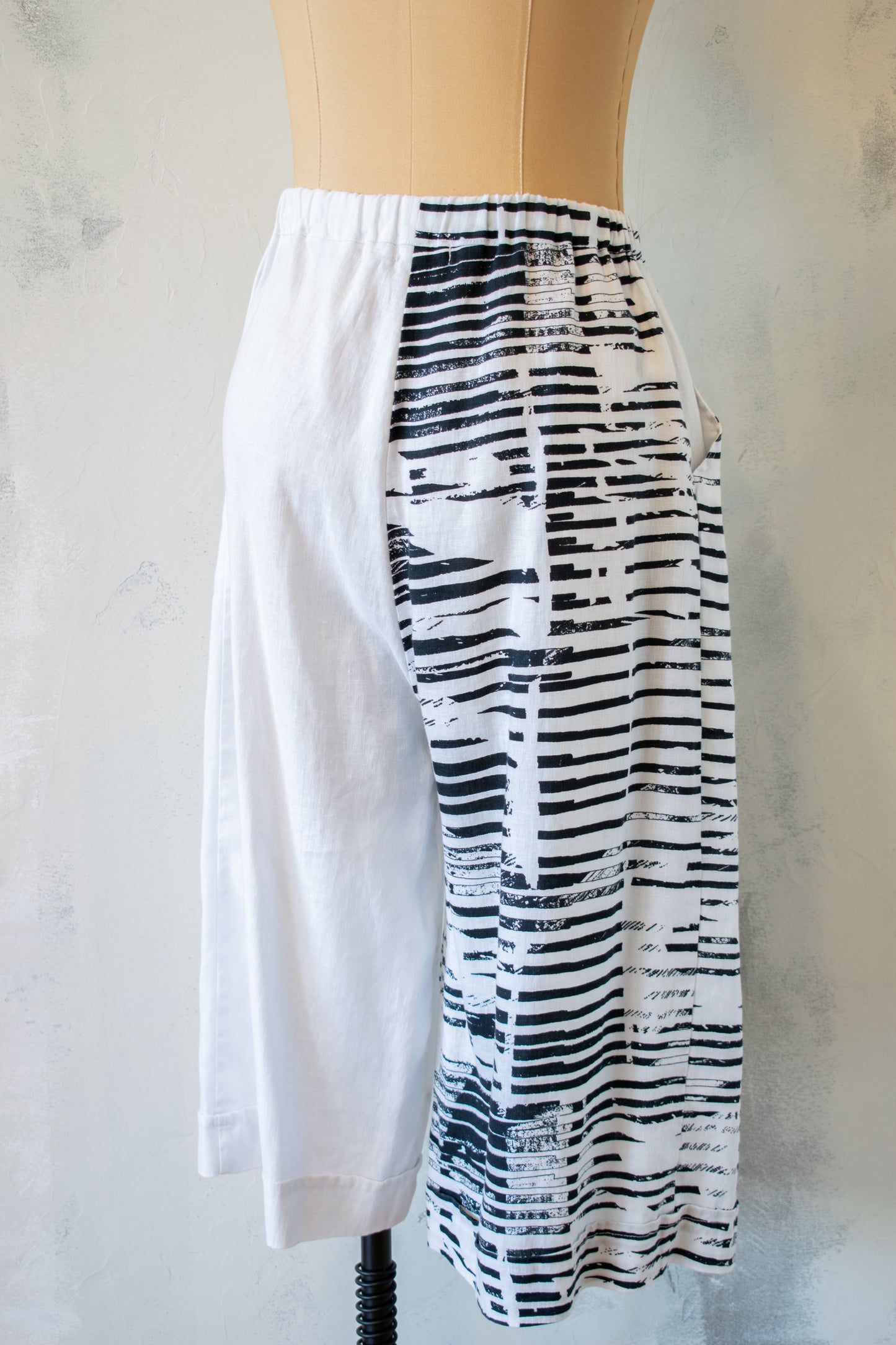 Ralston; Linen Pant with Black Graphic