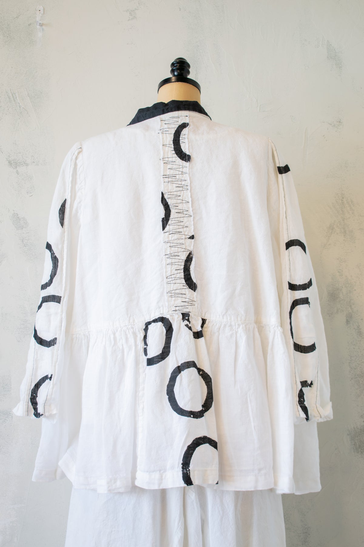 Mara Gibbucci; Black and White Linen Jacket