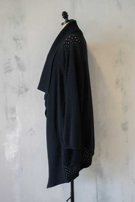 Cynthia Ashby; Dave Sweater in Eyelet Black