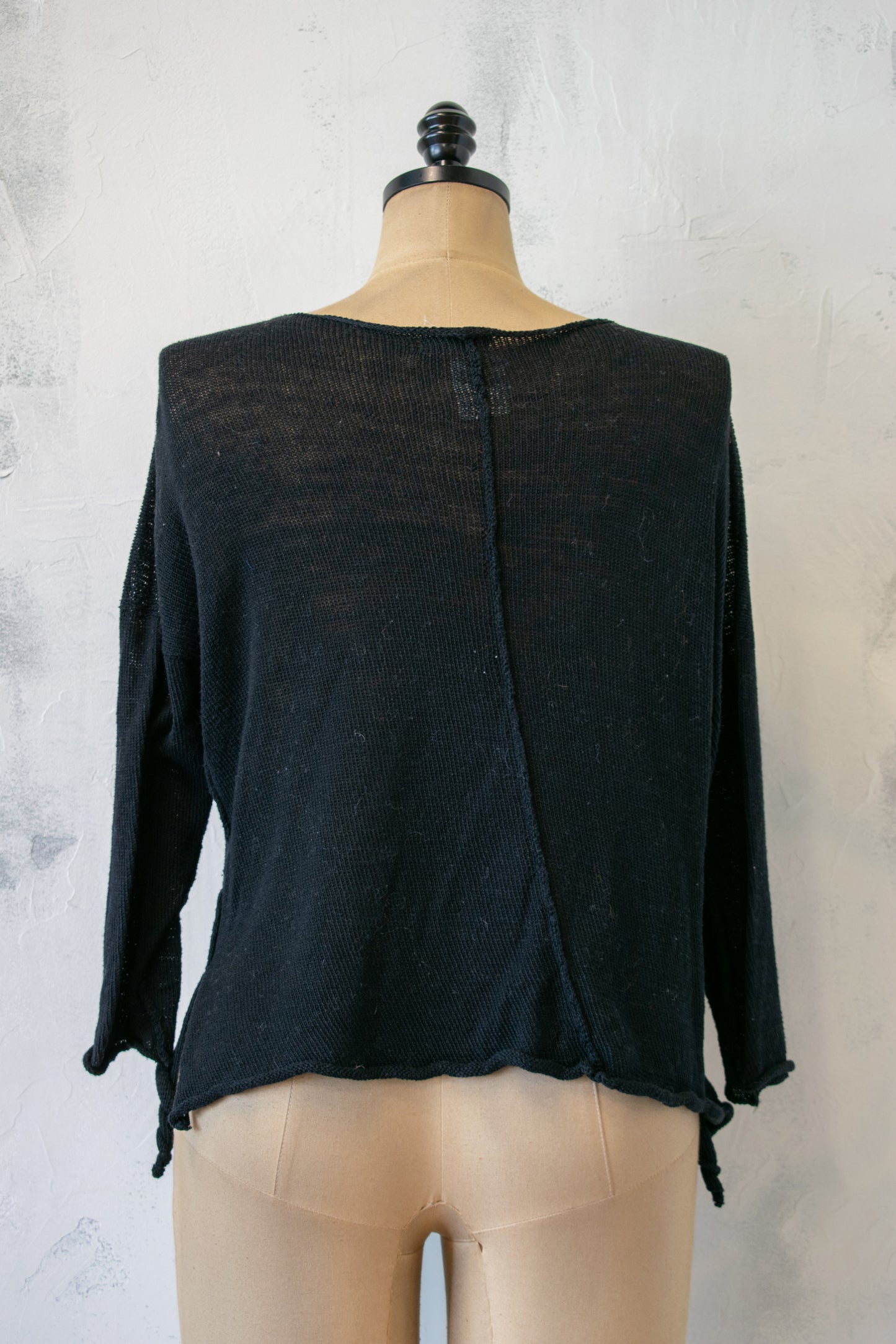 Krista Larson; Spiral Sweater in Black