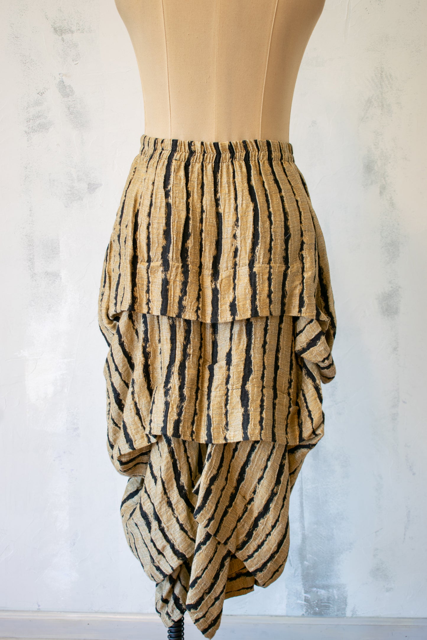 Dress to Kill; Silk Stripe Gathered Skirt