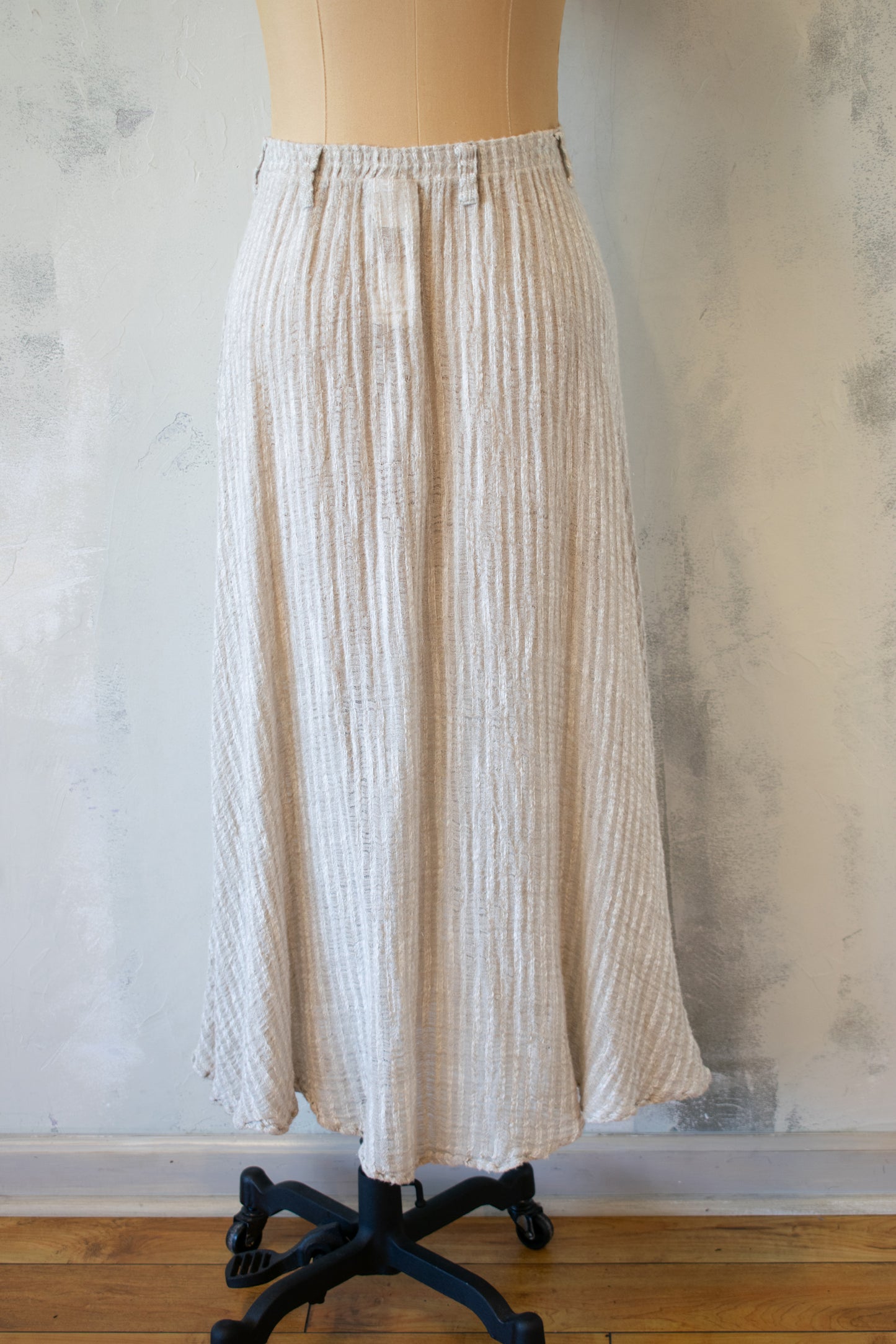 Bottega Di Brunella: Cotton/Linen Full Skirt with Button Front