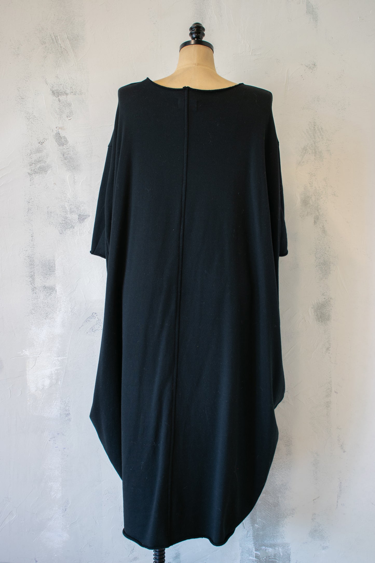 NRK; Kai Dress, French Terry Cocoon Dress in Black