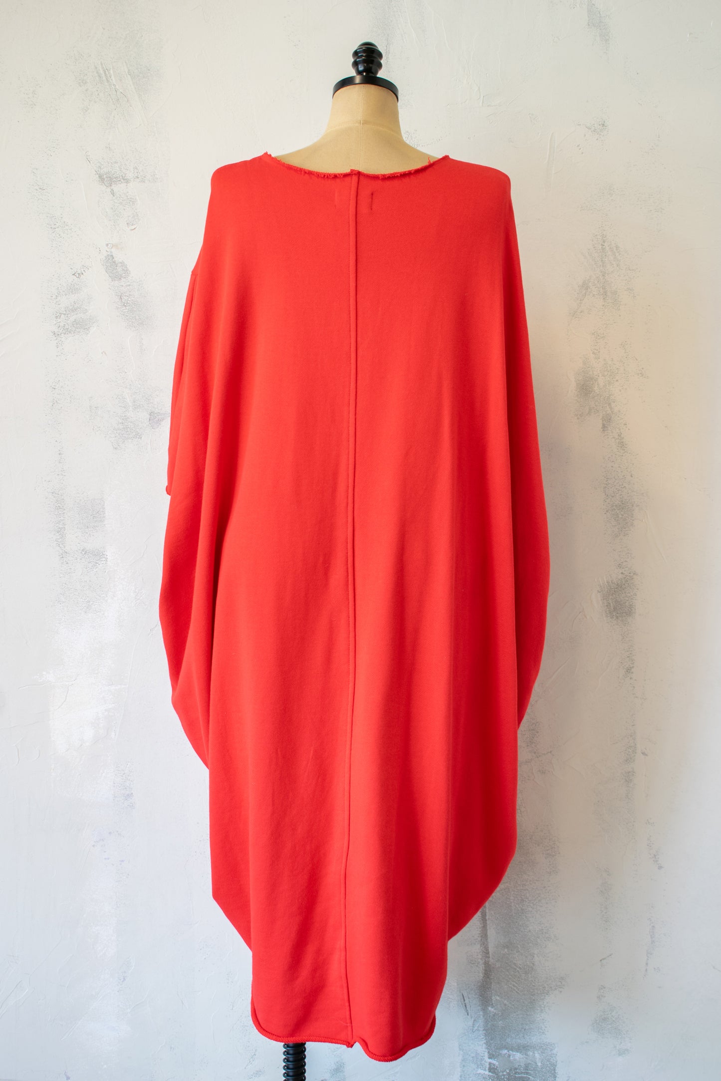 NRK; Kai Dress, French Terry Cocoon Dress in Red