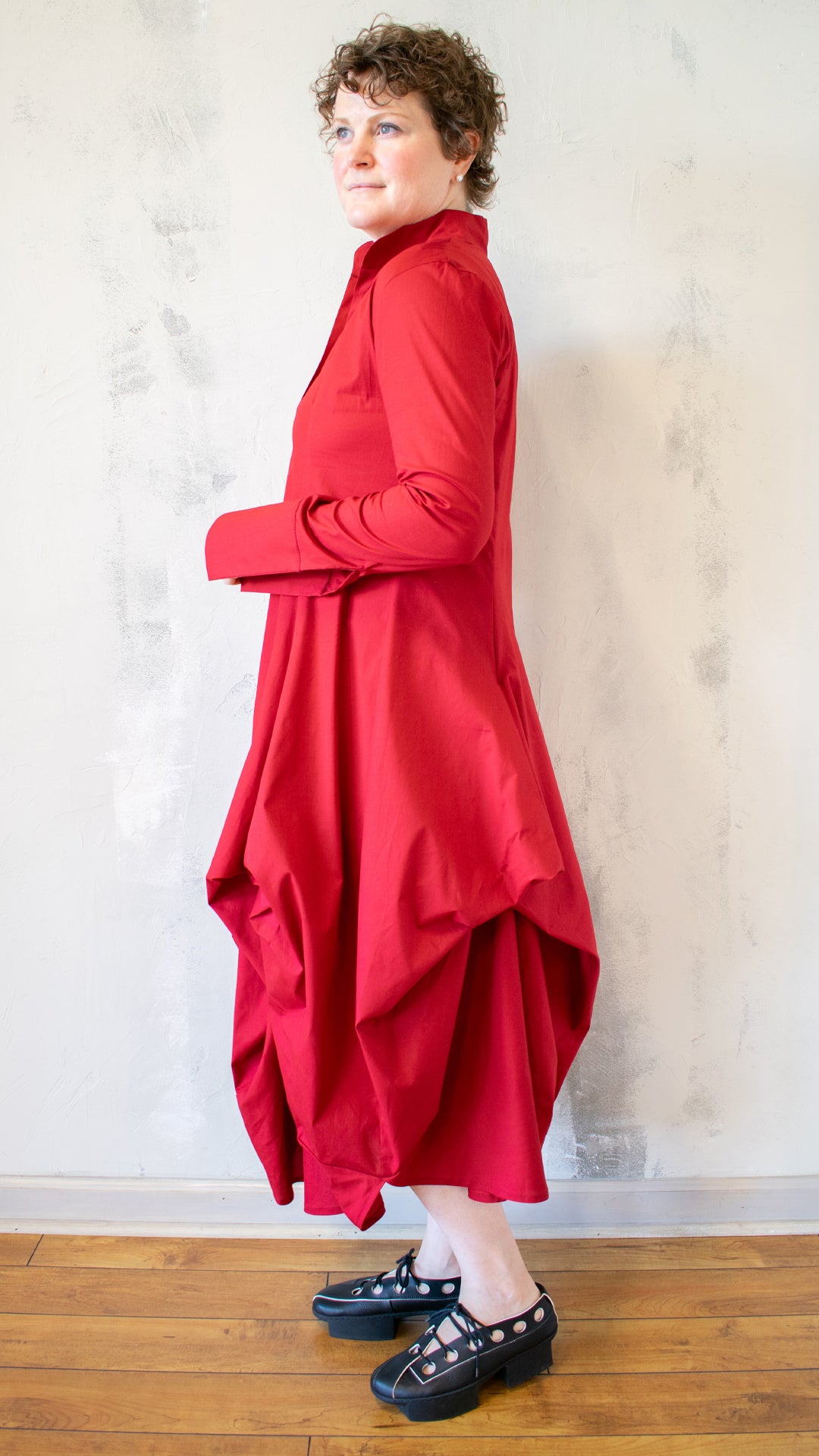 Red Tuck Dress