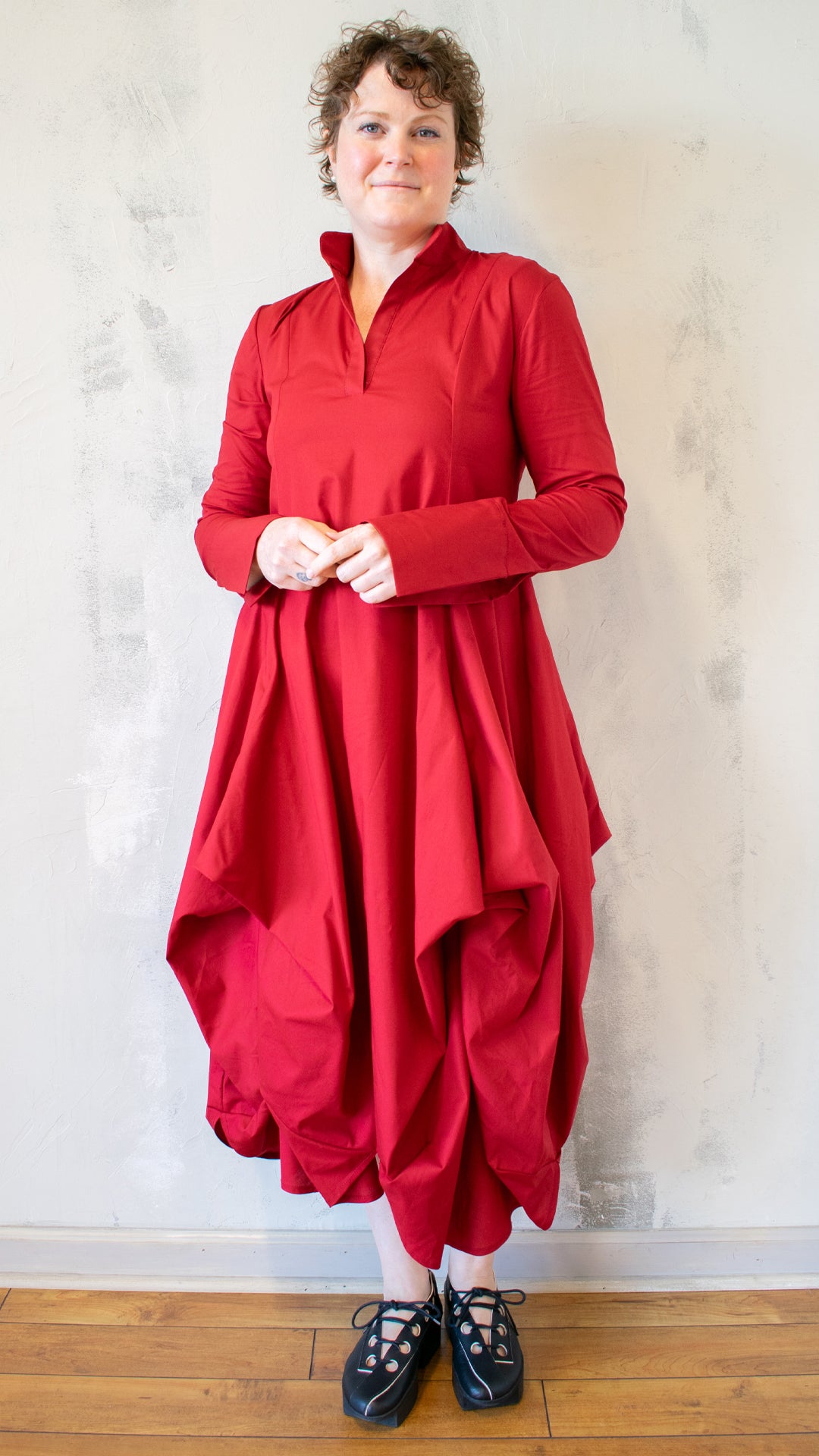 Red Tuck Dress