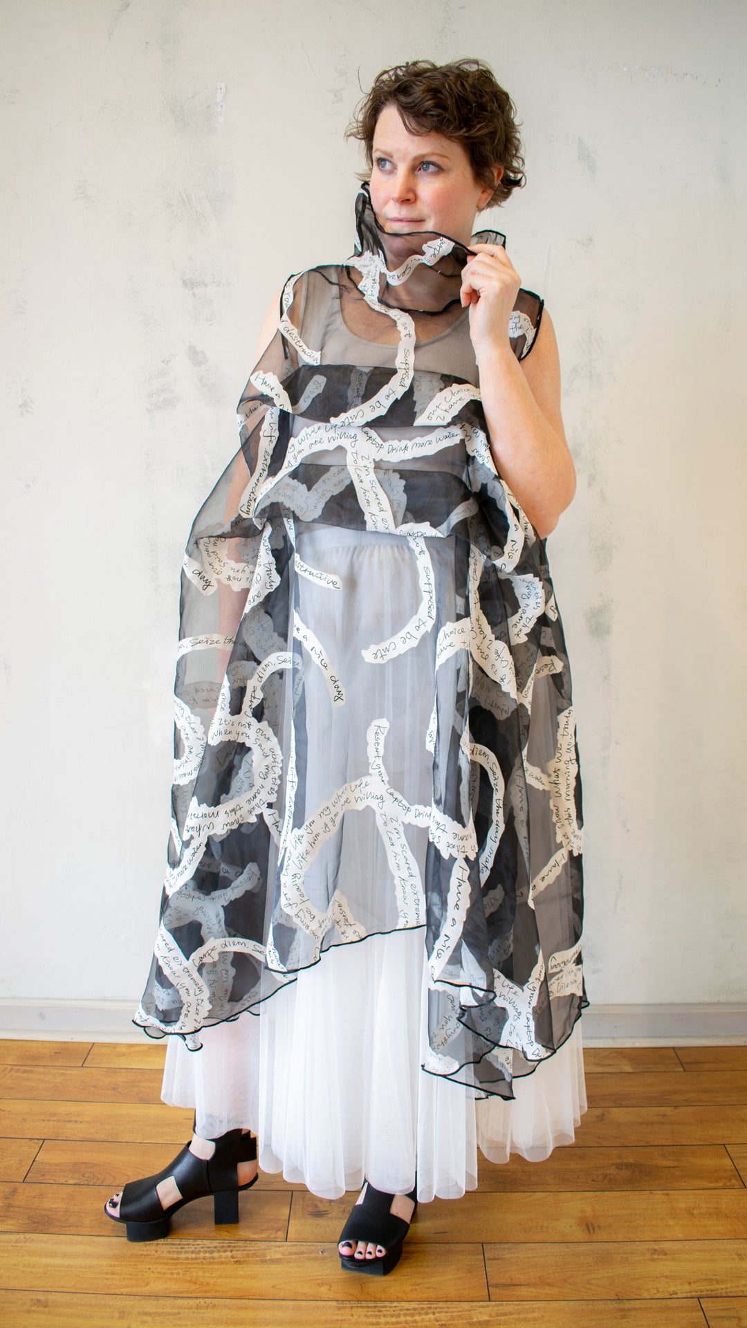 mesh dress topper Mesh Cowl Topper in Poem