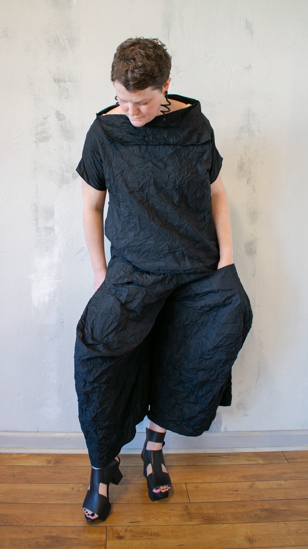 Crinkle Taffeta Pant