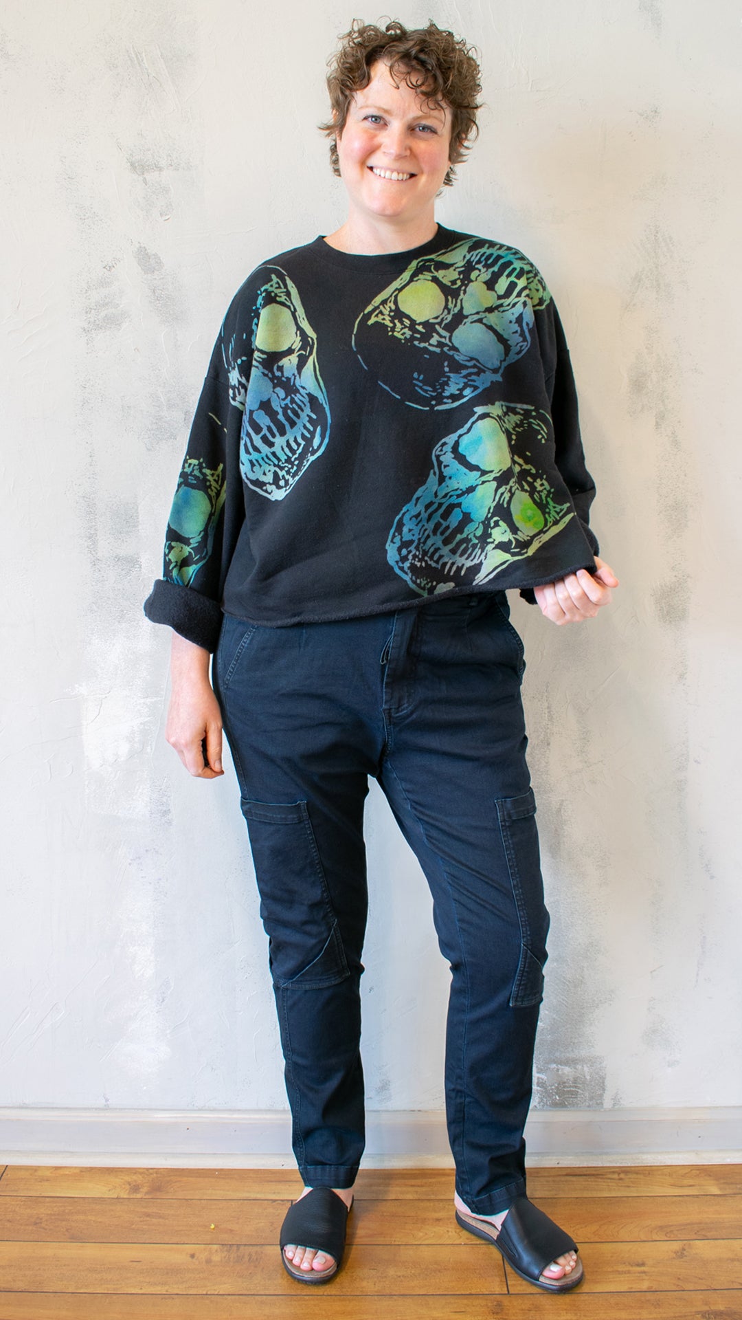 Skull Crop Sweatshirt