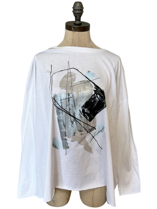 Silver Abstract T