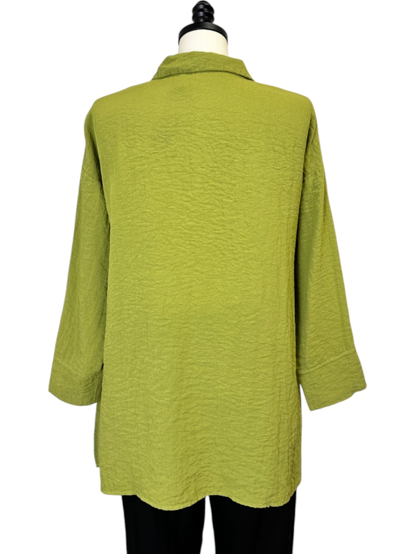 Aline Split Blouse in Green