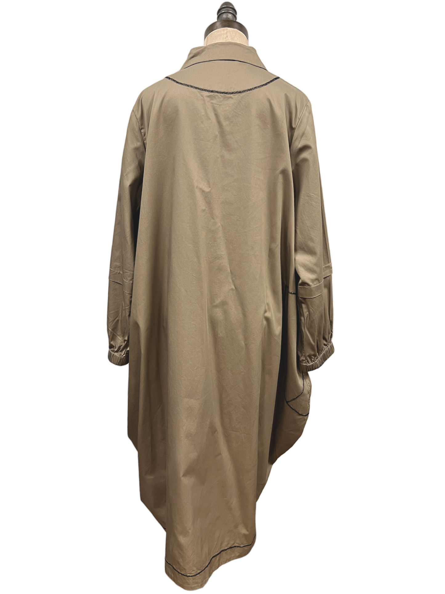 Seam Pocket Duster in Khaki