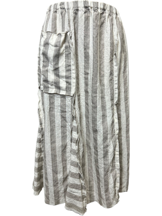 Drifter Skirt in Oat Wide Stripe