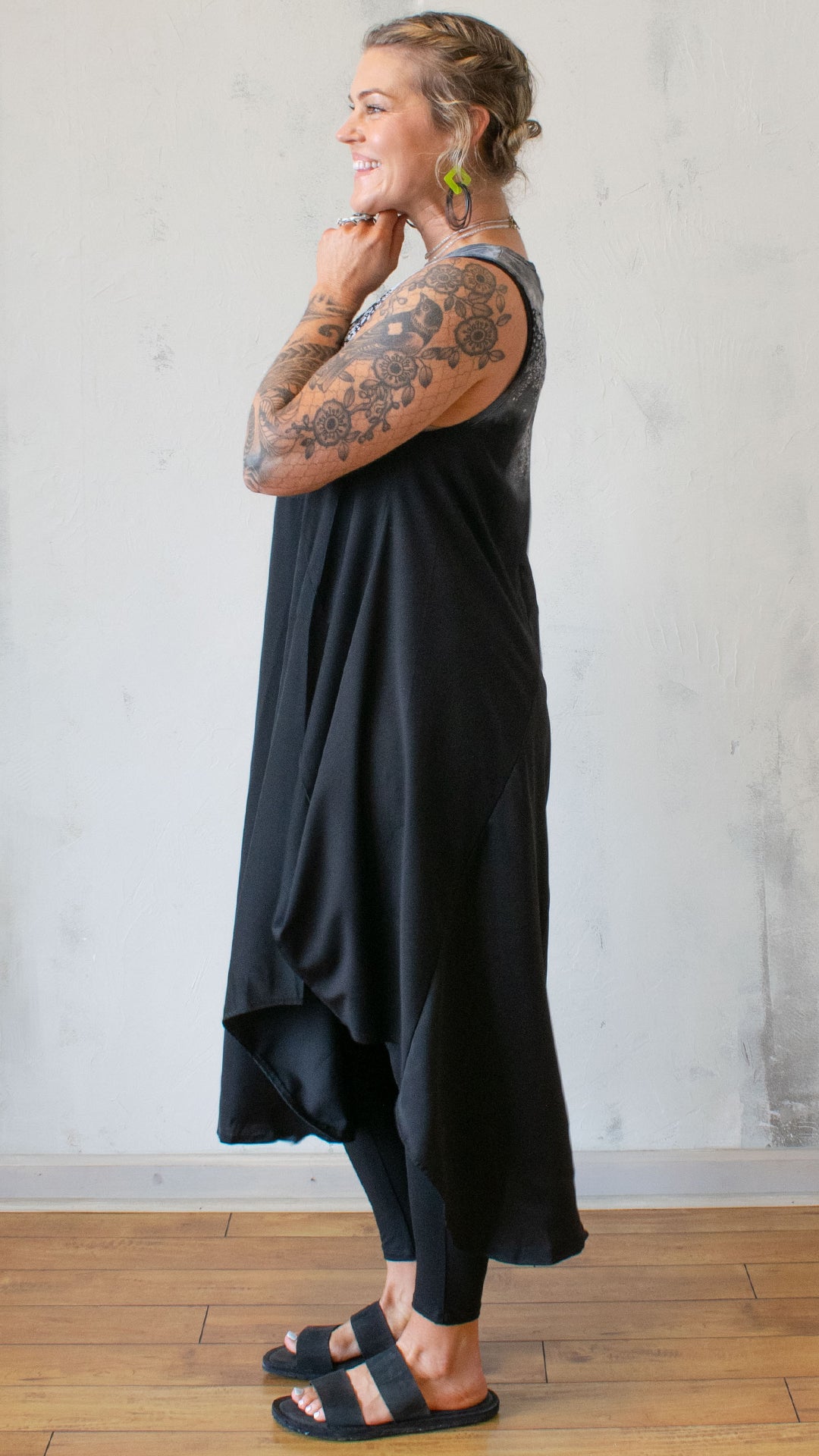 Artful Contrast Dress