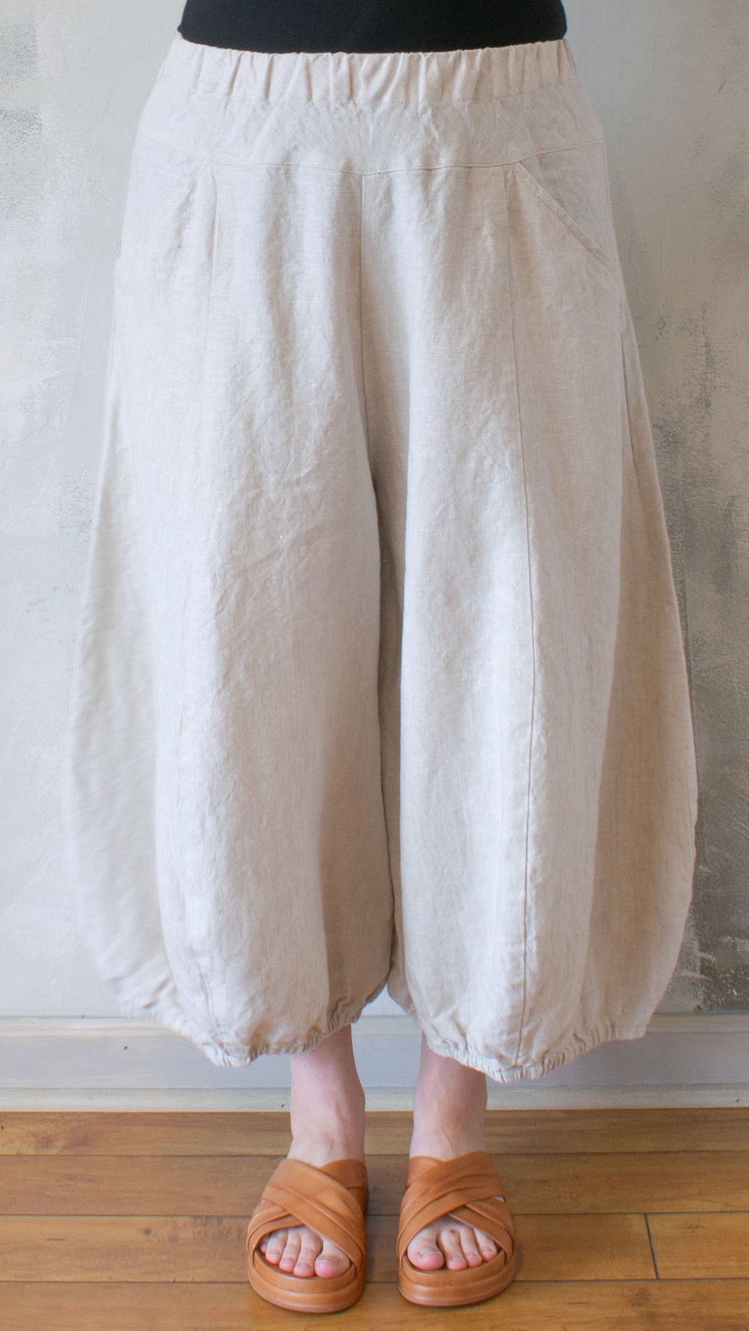 Natural Linen Balloon Pant