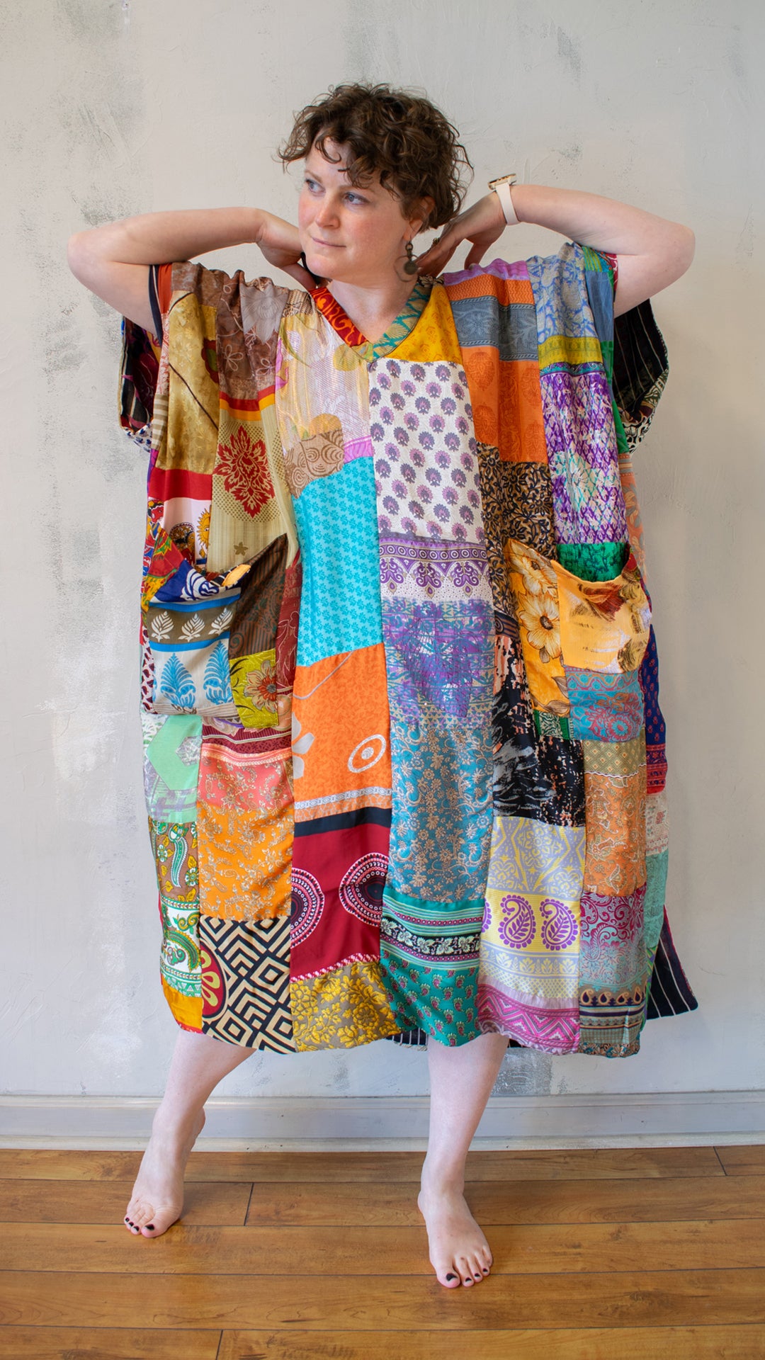 Vintage Silk Patchwork Caftan